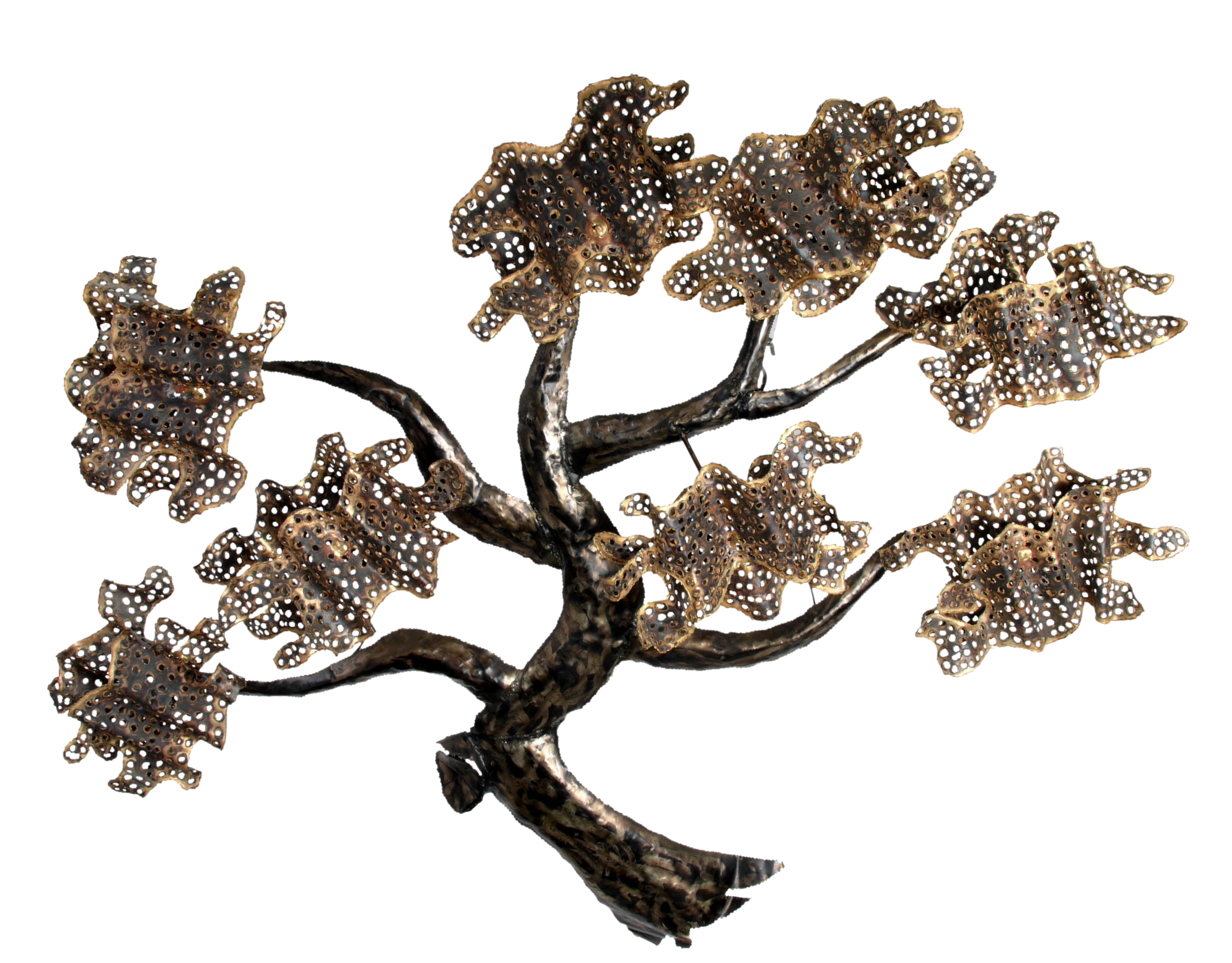 Brass And Metal Tree Wall Art Sculpture Chairish