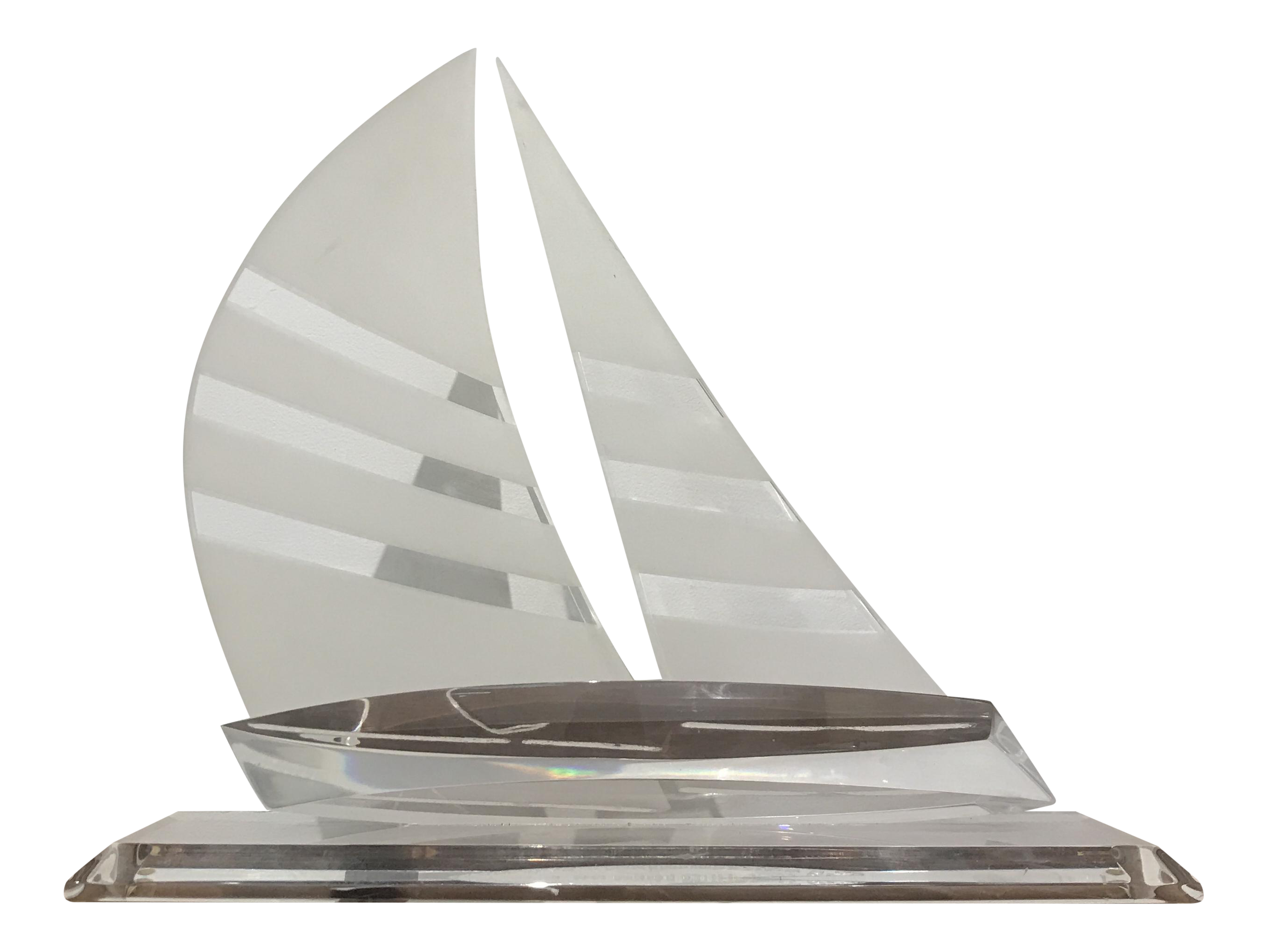 Lucite Sailboat Sculpture Chairish