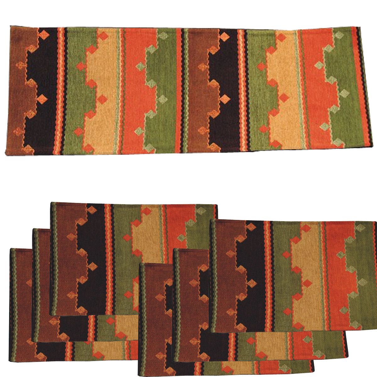 Southwest Table Runner & Placemats Set of 7 Chairish