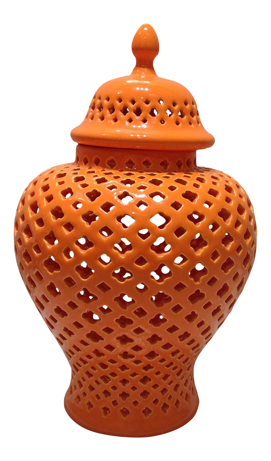 Orange Pierced Ginger Jar Chairish