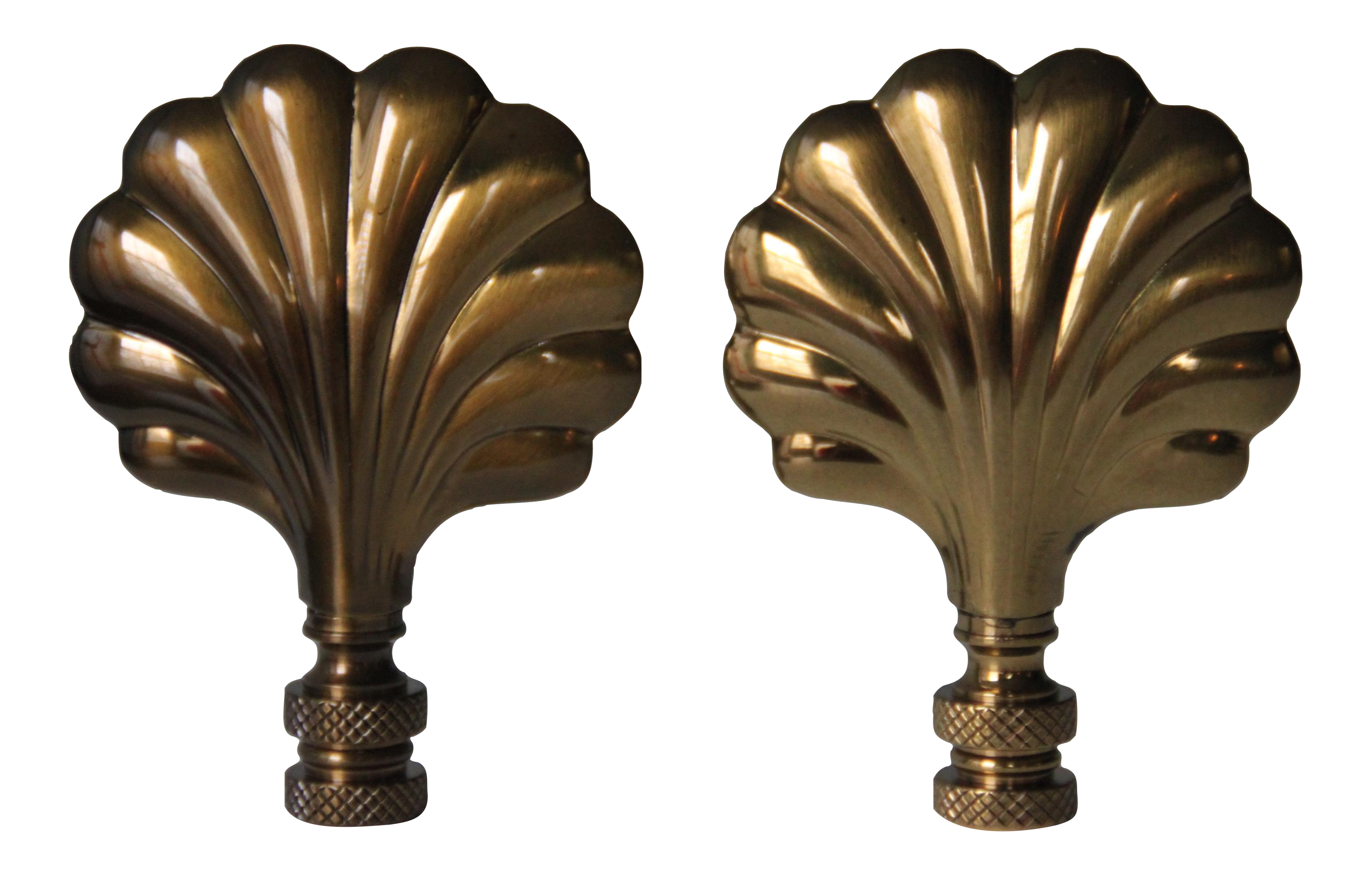 Brass Shell Lamp Finials A Pair Chairish