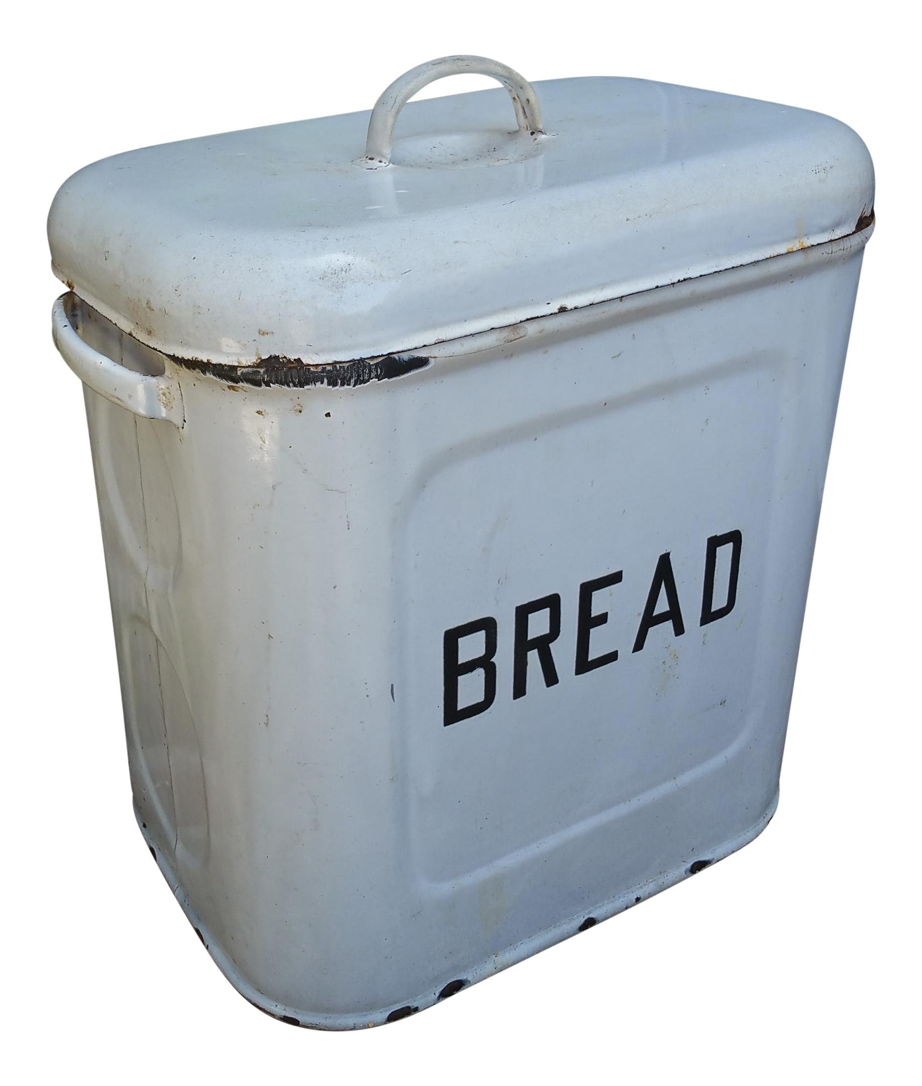 1920s Vintage Enamel Bread Bin Chairish