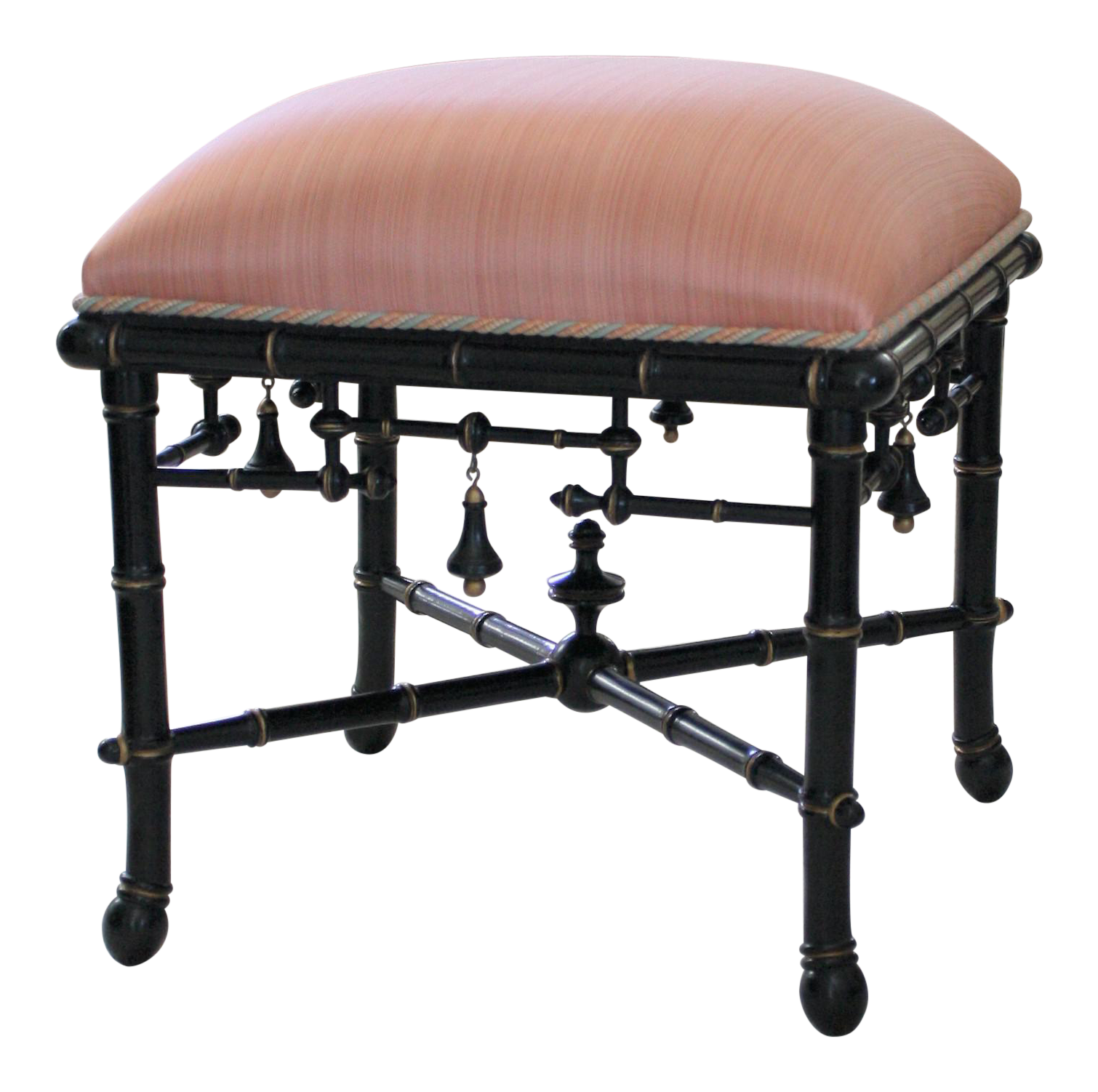 Baker Furniture Company Lacquered Chinoiserie Stool Chairish