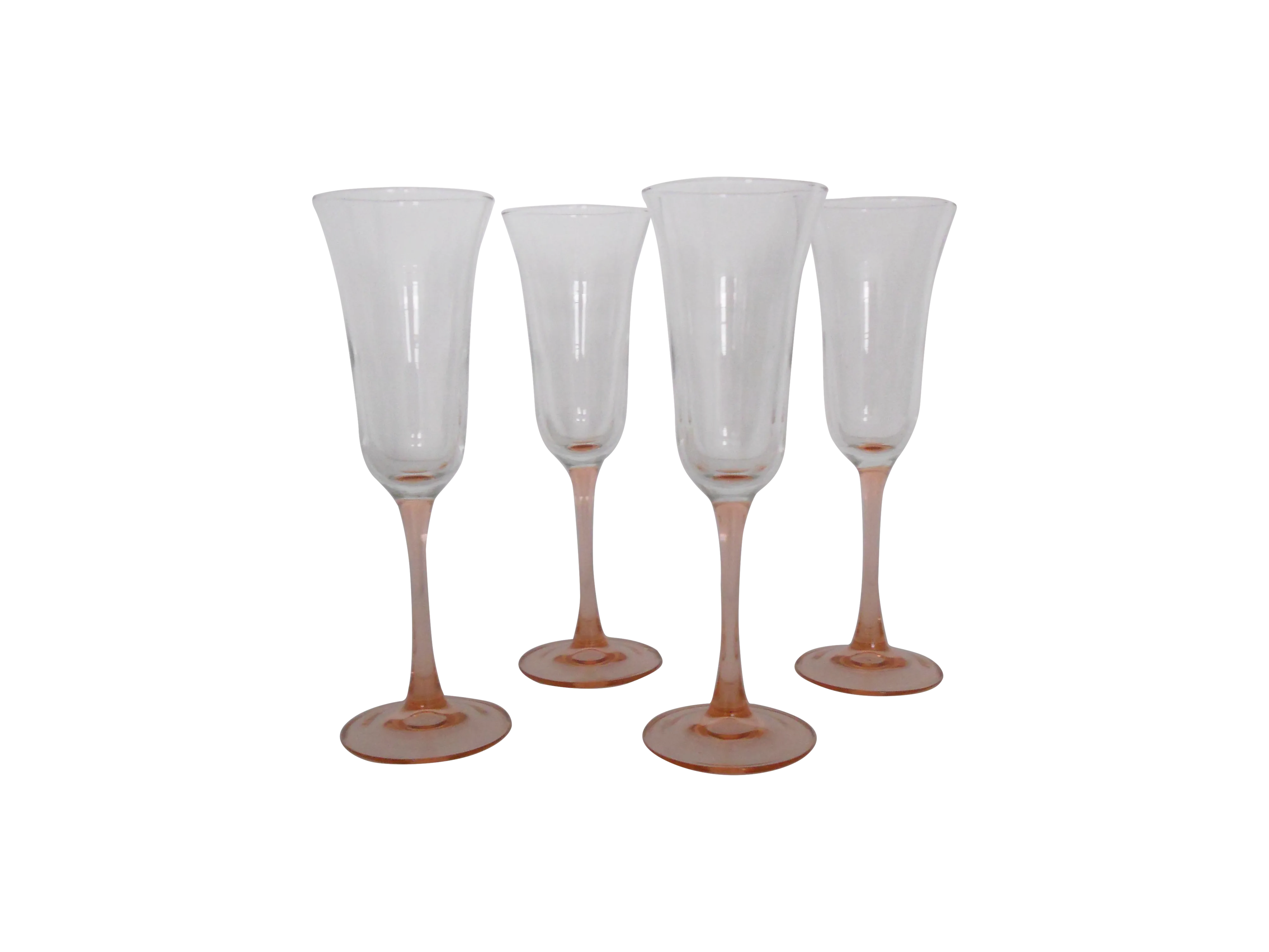 Pastel Brights Champagne Flute Set of 2 in Green/Pink