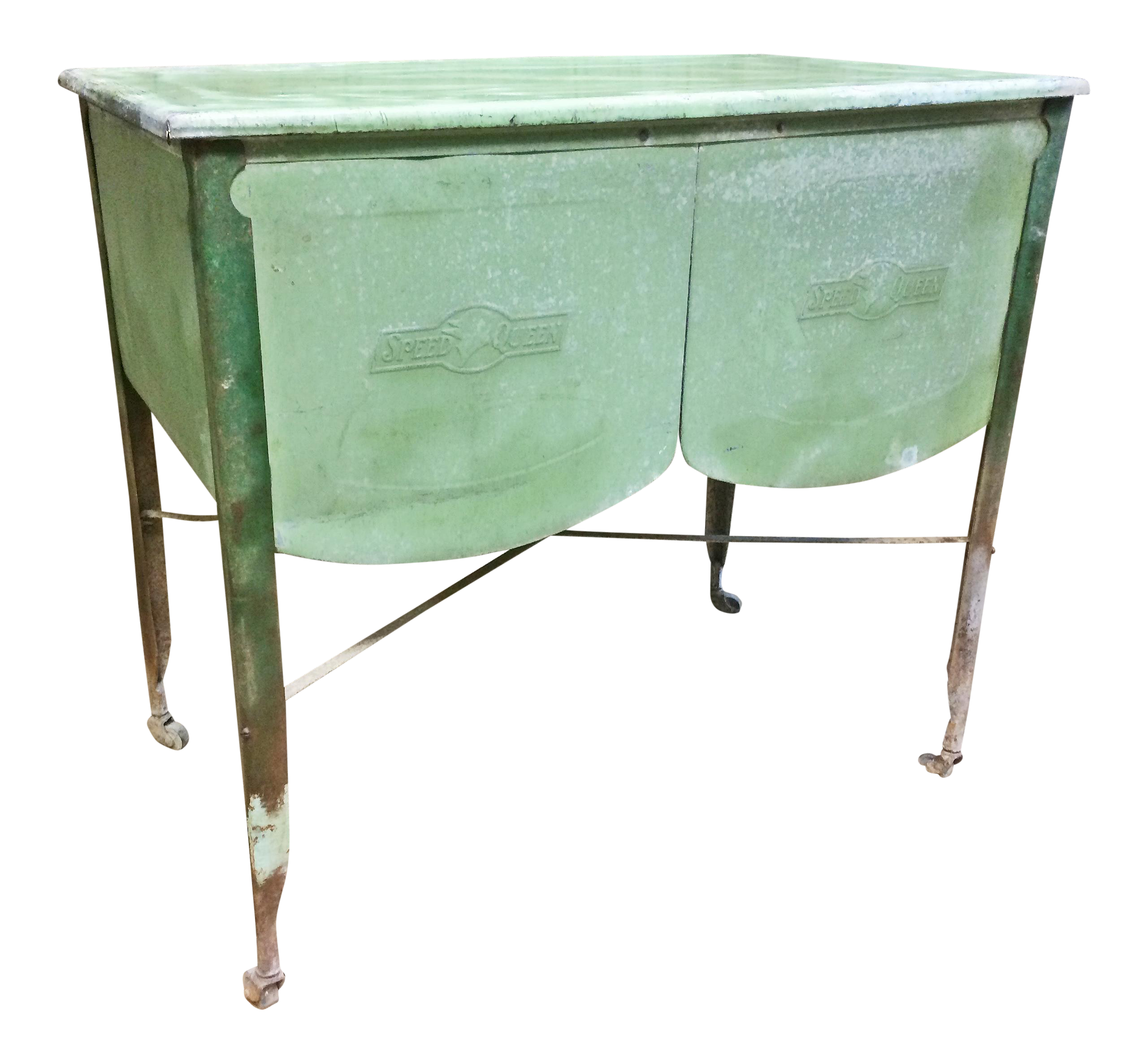 Vintage Speed Queen Green Country Galvanized Double Basin ...