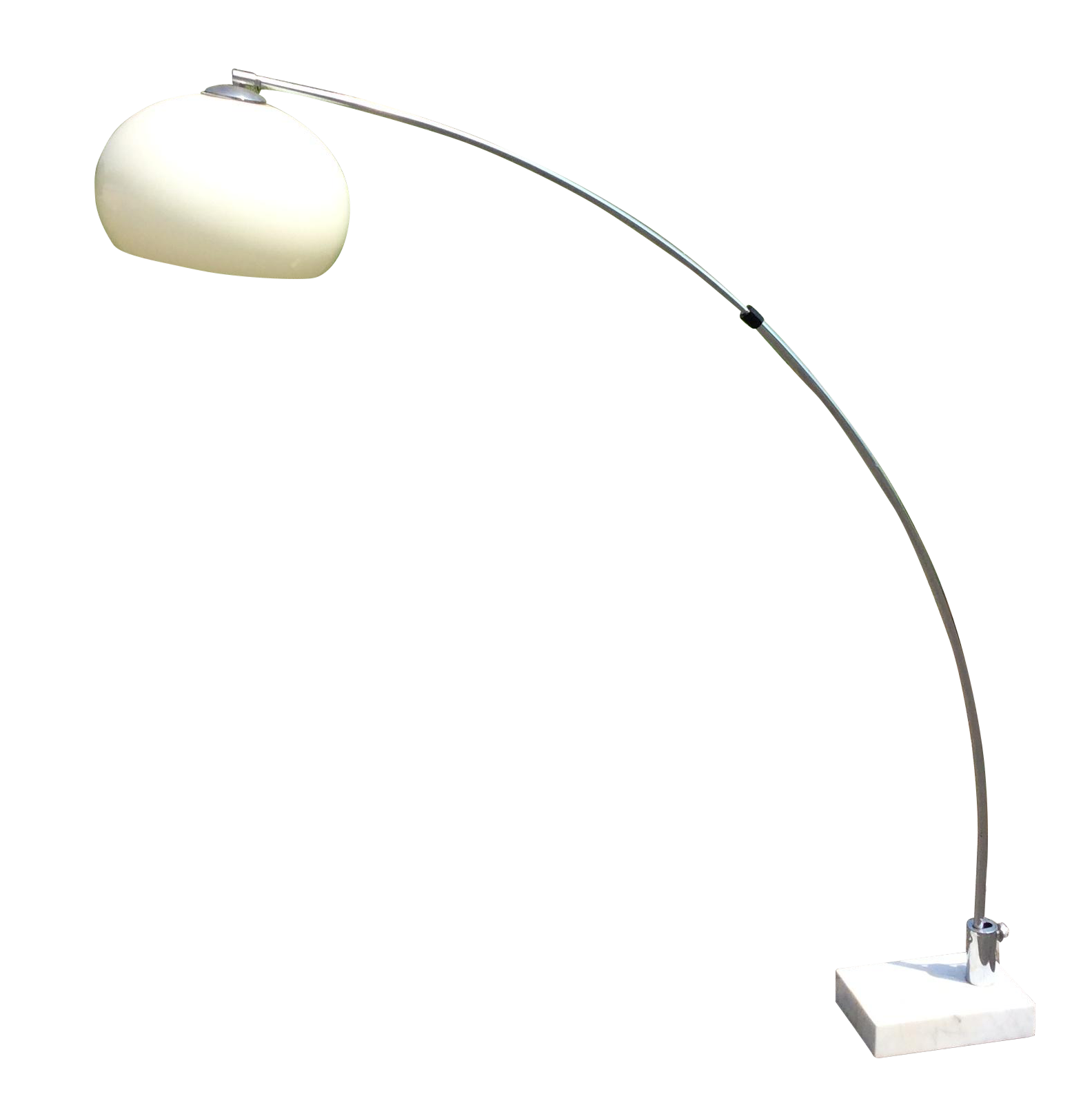 Mid Century Marble Chrome Arc Floor Lamp Chairish