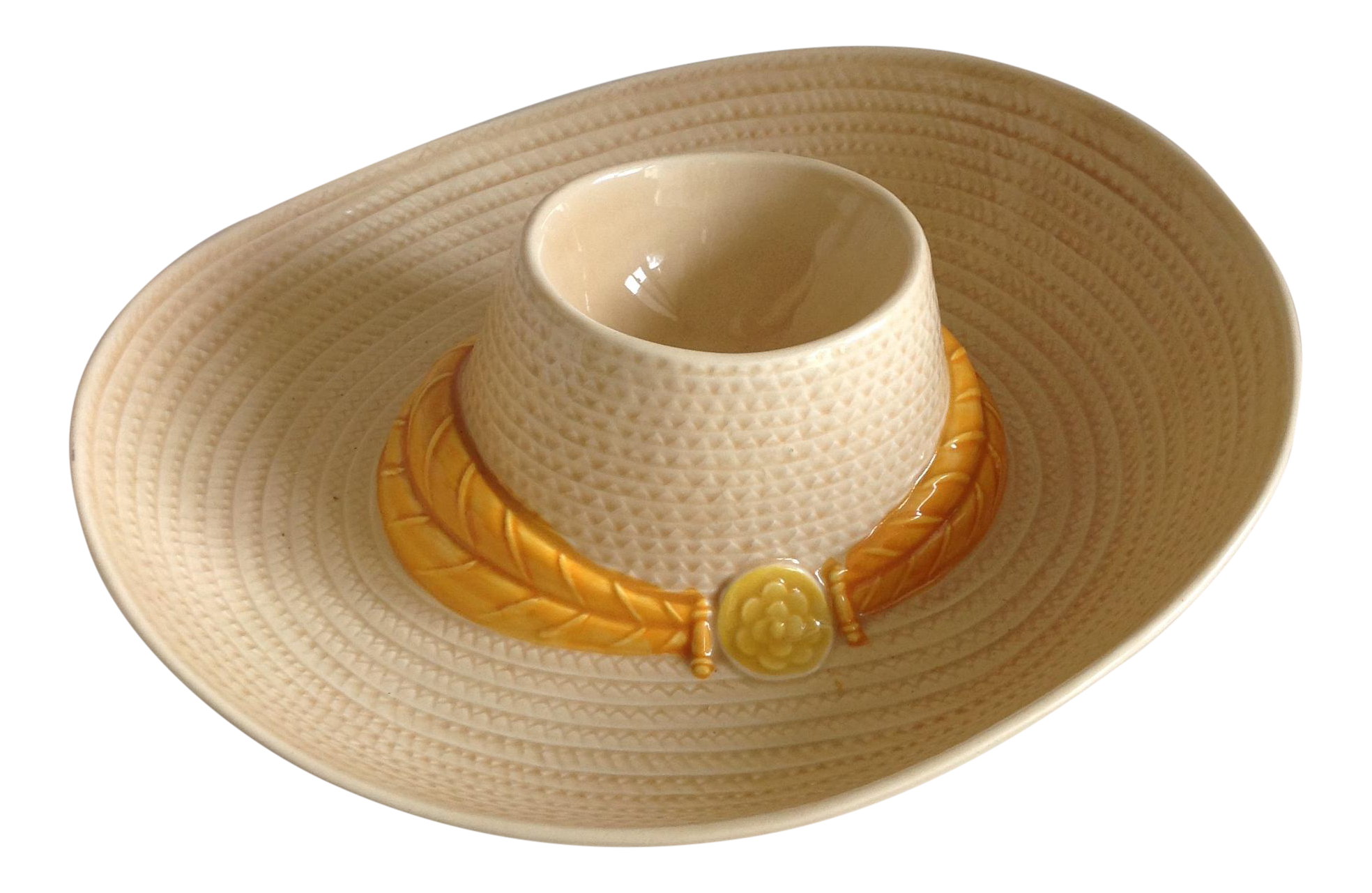 Vintage Ceramic Chip and Dip Sombrero Hat Chairish