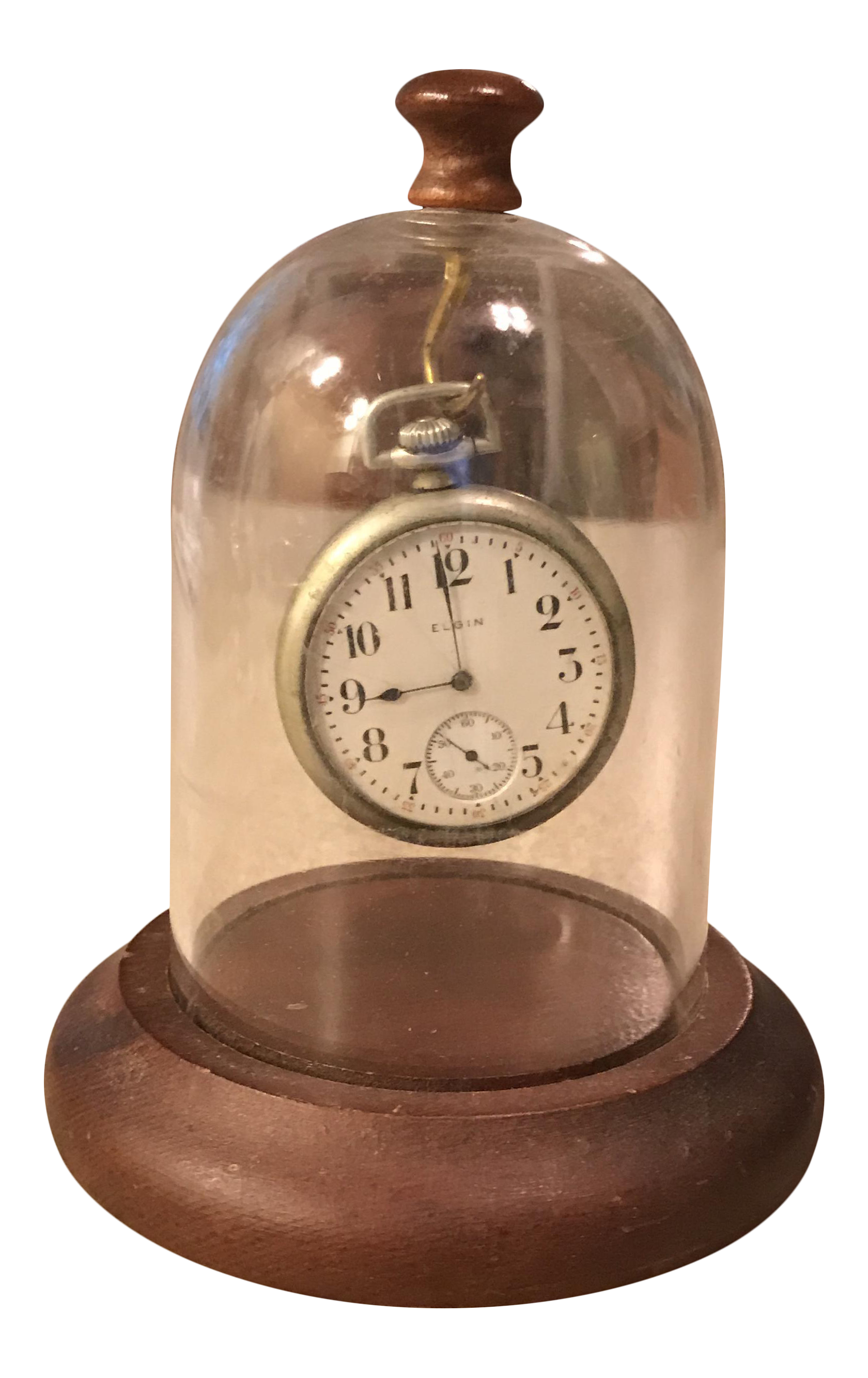 Antique Elgin Pocket Watch In Display Case Chairish