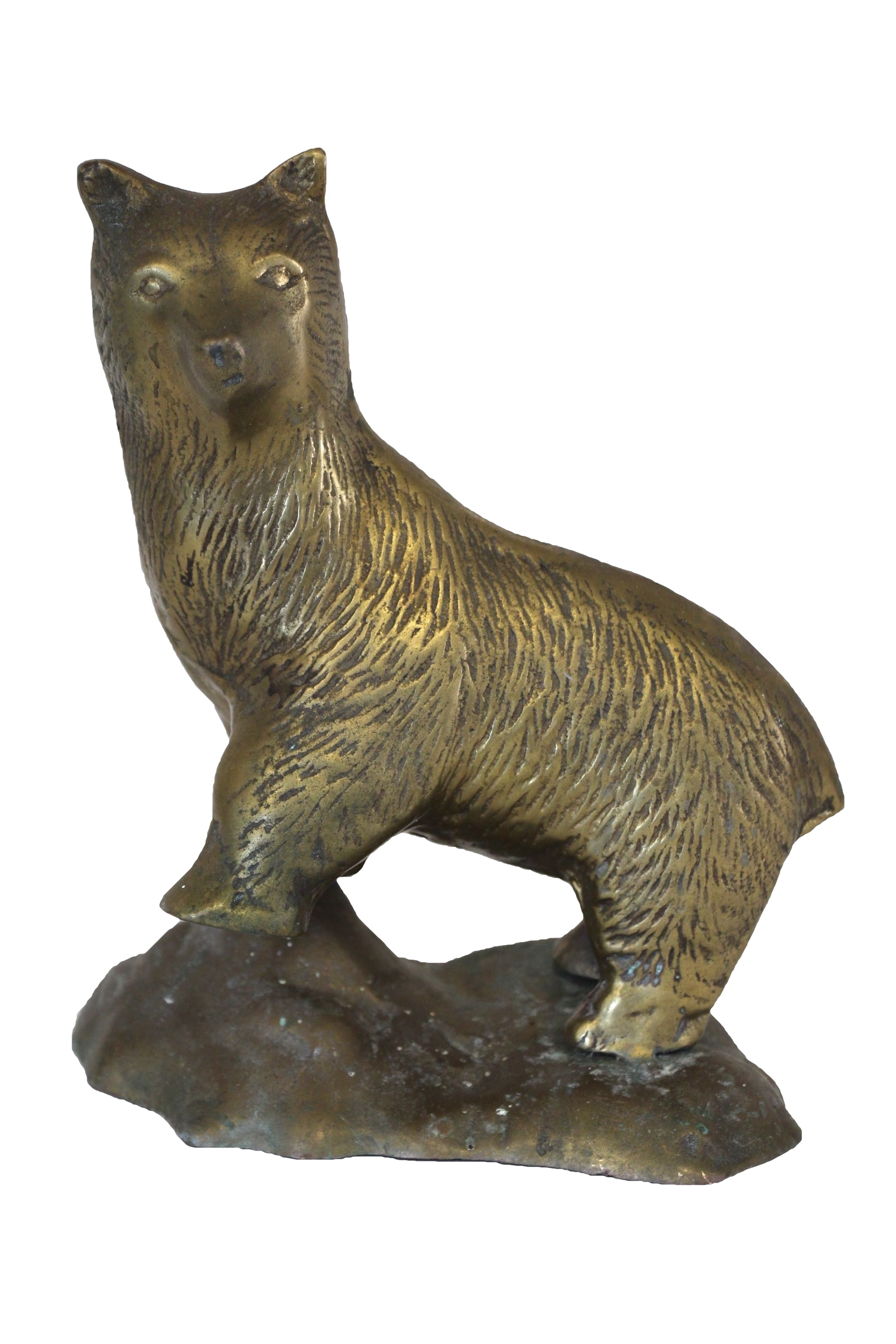 Brass Standing Bear Chairish