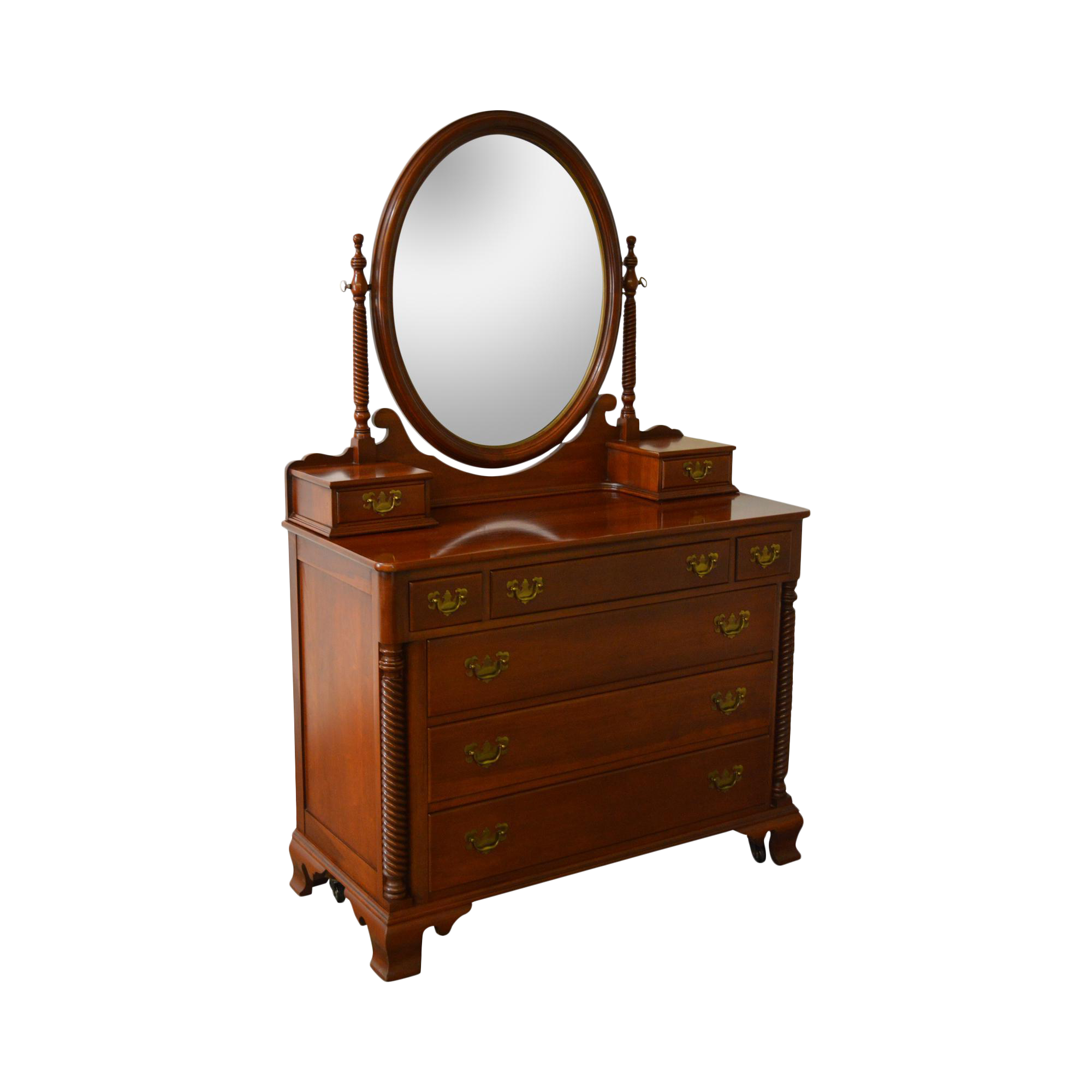 Willett of Wildwood Solid Cherry Dresser w/ Mirror Chairish