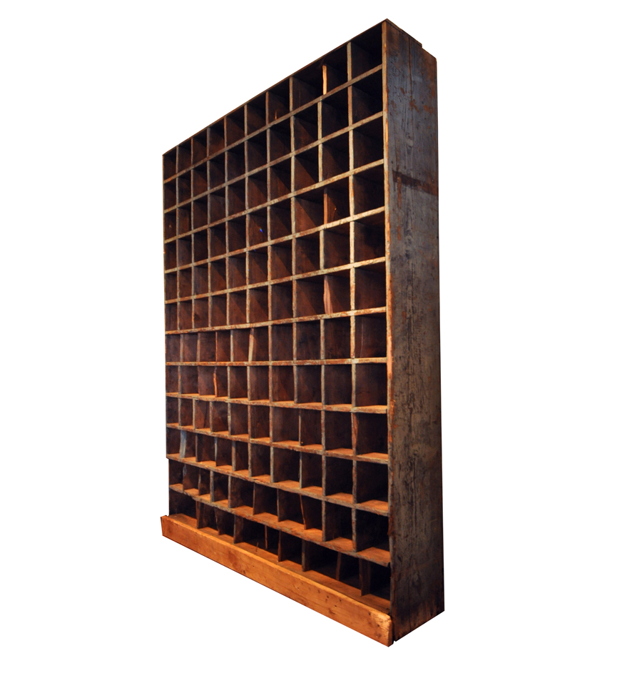 Rustic Mail Cubby Shelving Unit Chairish