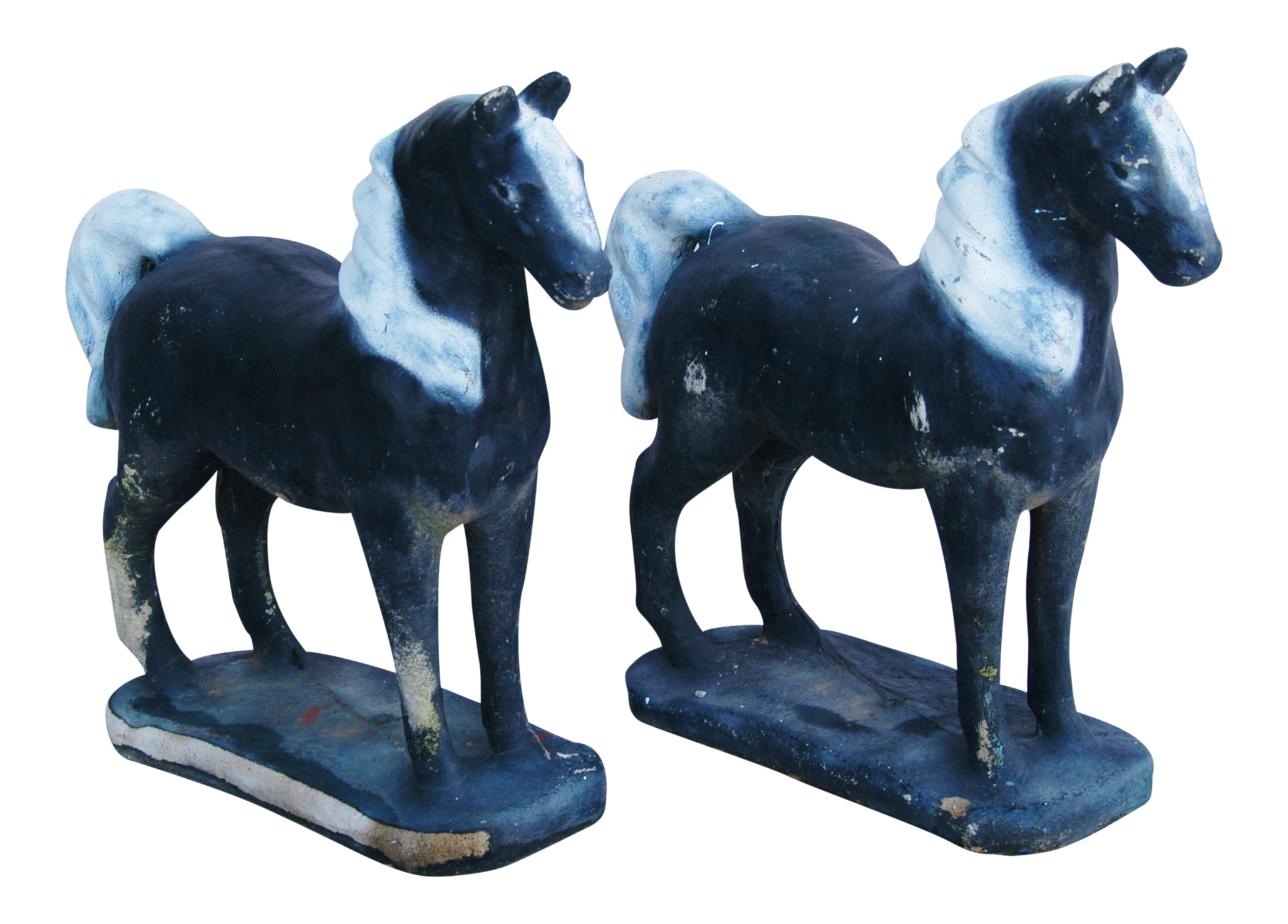 1950s Concrete Horse Garden Statues A Pair Chairish