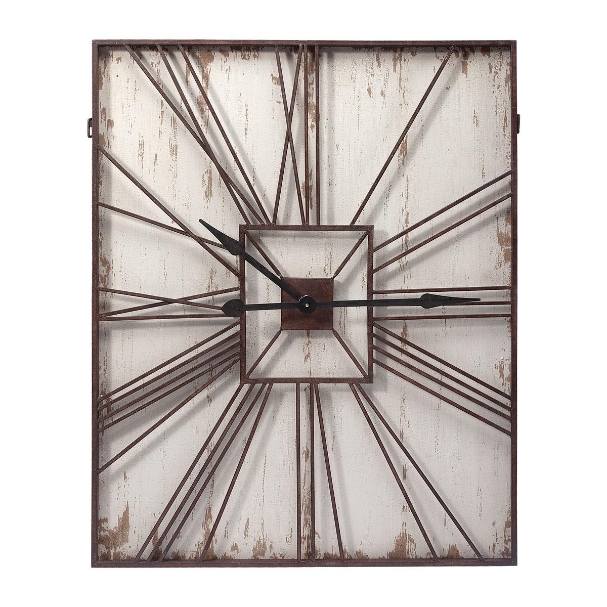 Large Rectangular Antique Wall Clock Chairish