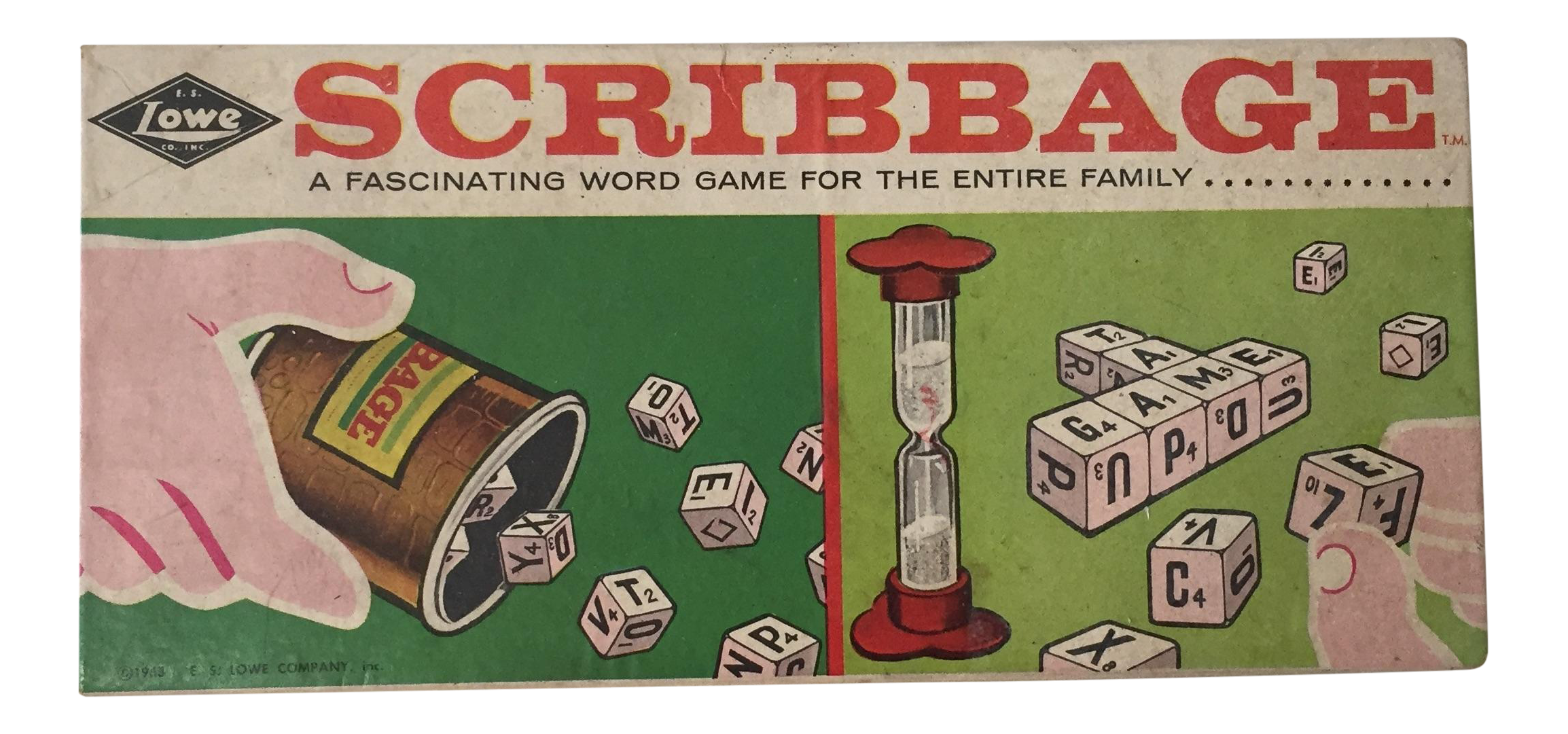 1963 Original Scribbage Word Game | Chairish