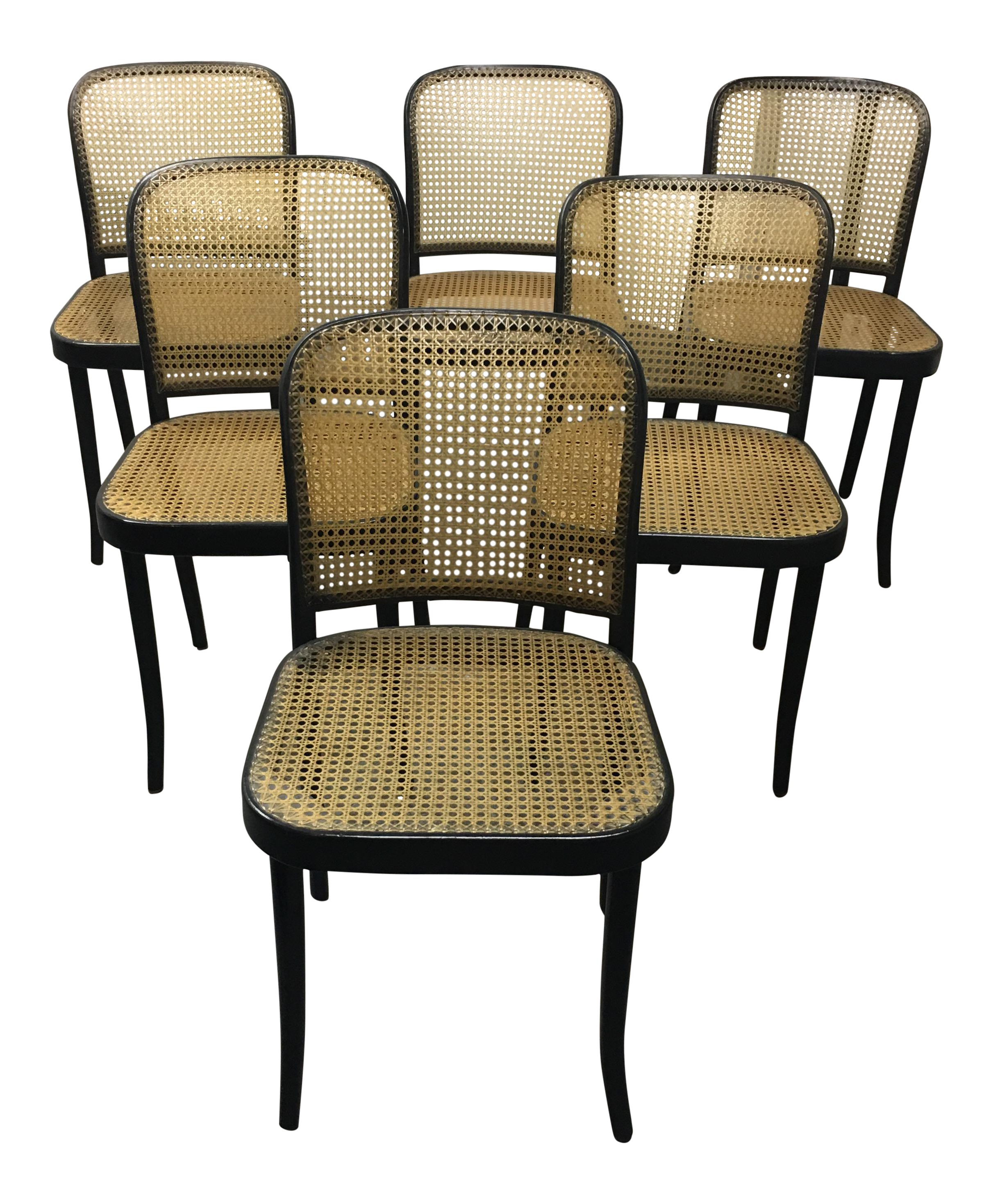 Stendig Thonet Black Bentwood Prague Dining Chairs - Set of 6 | Chairish