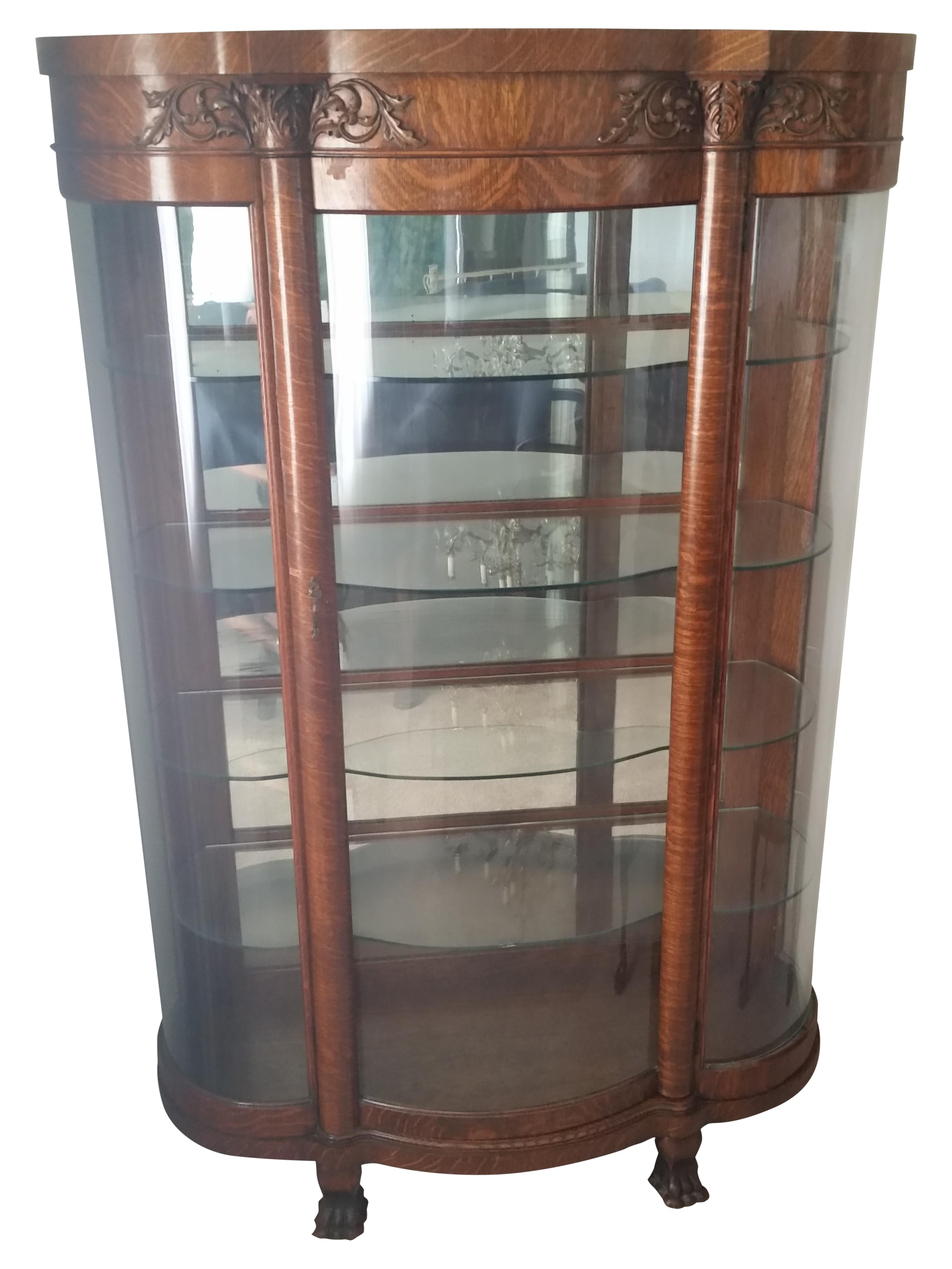 Image of 1900s Antique China Cabinet