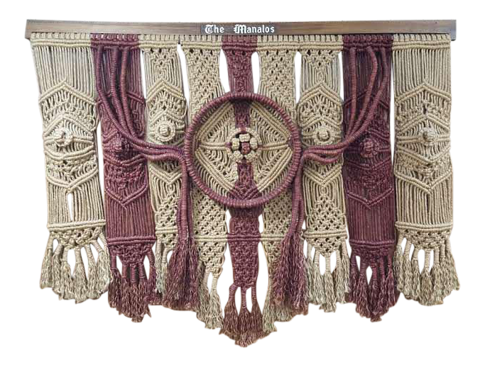 Large Vintage Macrame Wall Hanging Decor Chairish