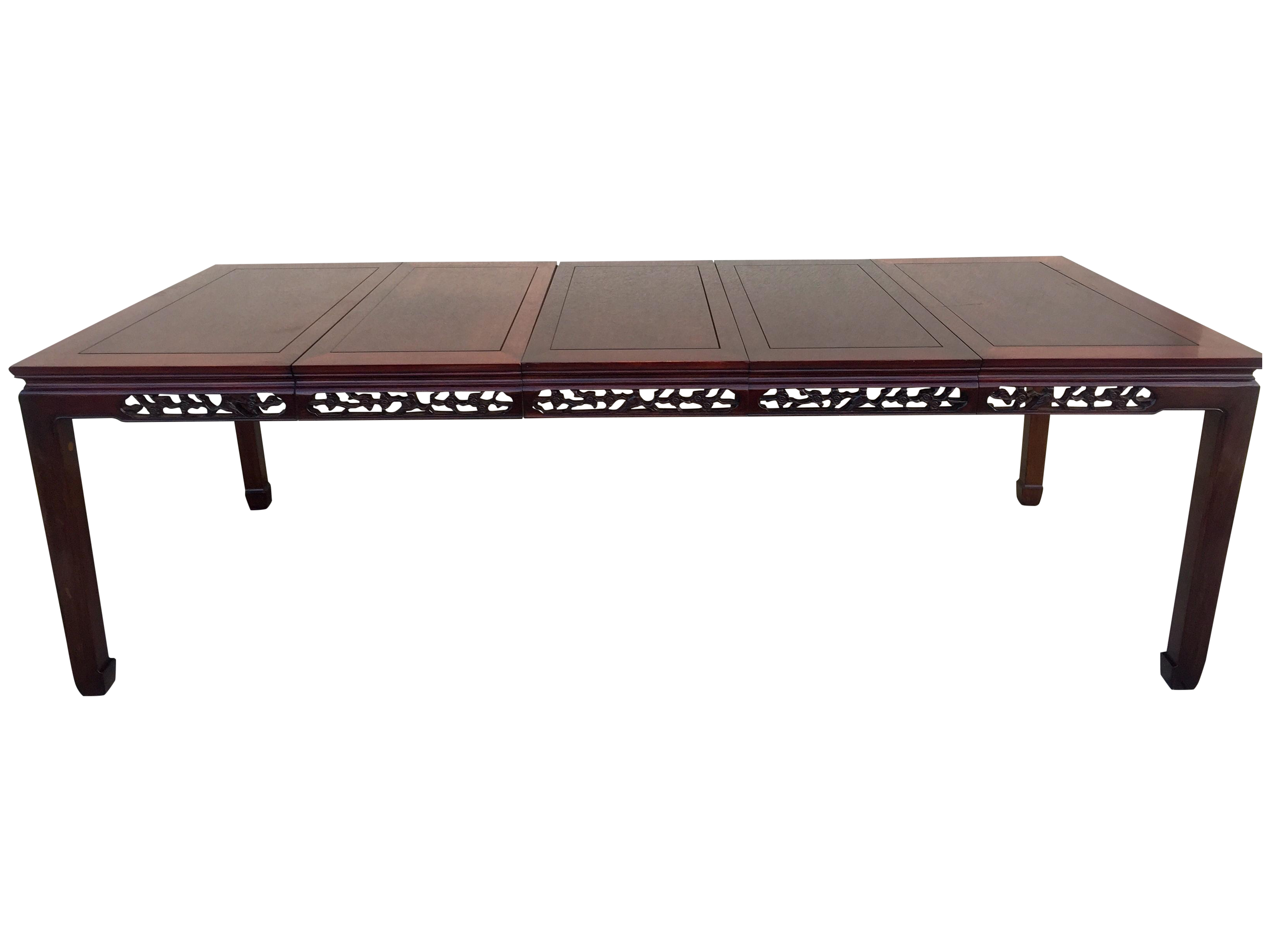 Mid Century Asian Influenced Mahogany Dining Table Chairish