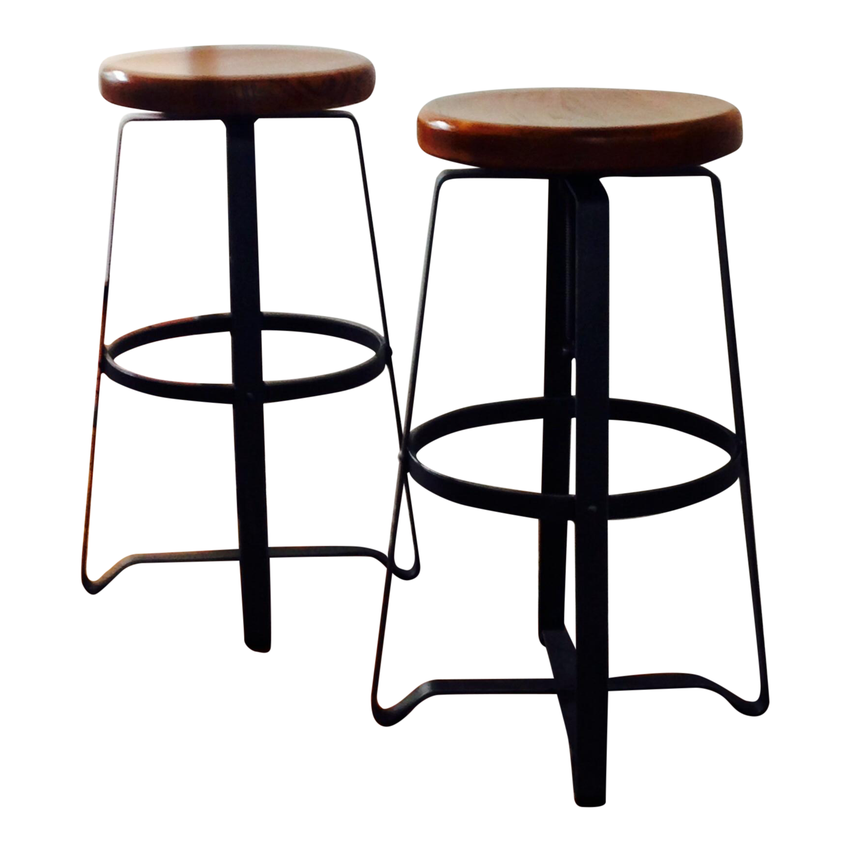 West Elm Adjustable Bar Stools A Pair Chairish