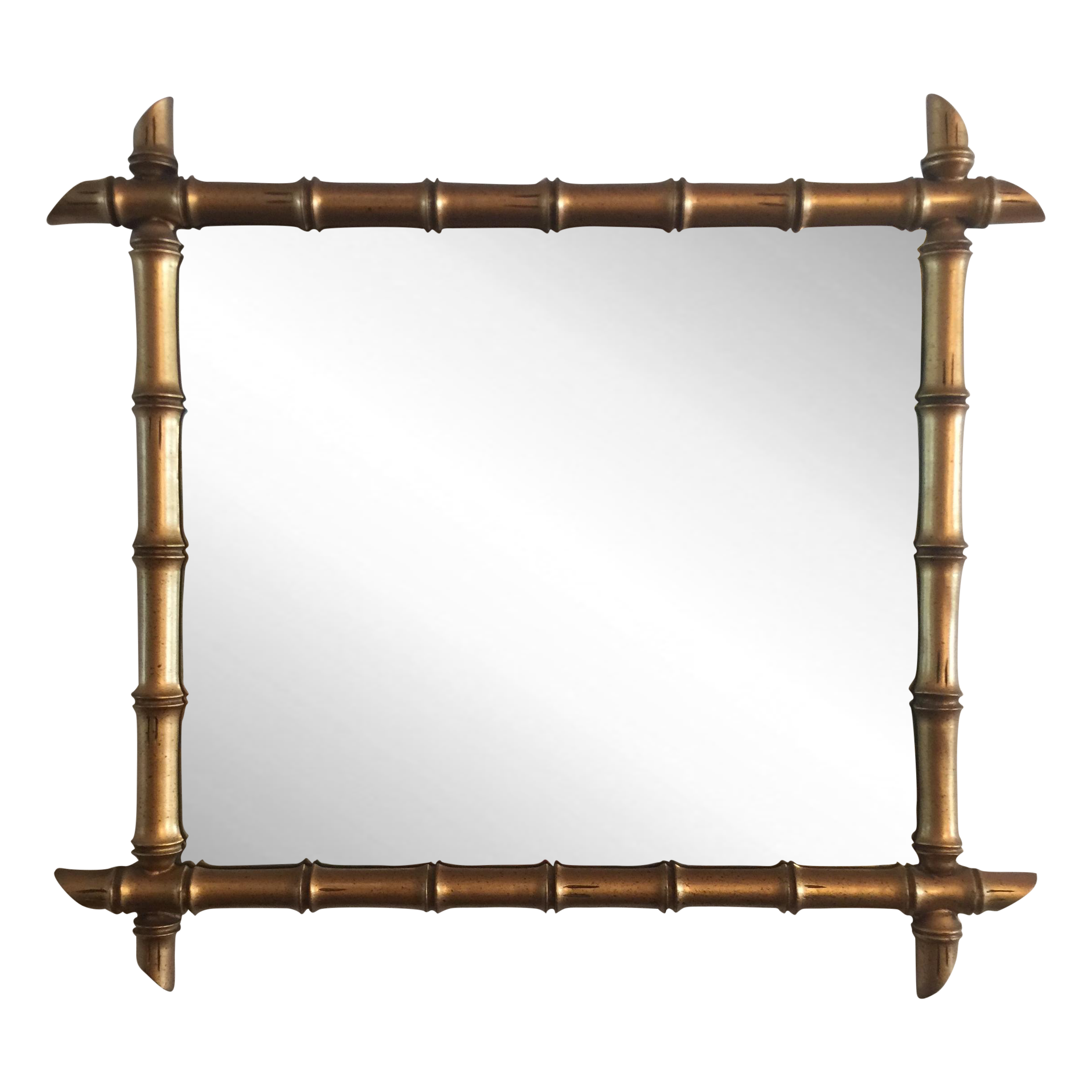 Hollywood Regency Gilded Bamboo Mirror Chairish