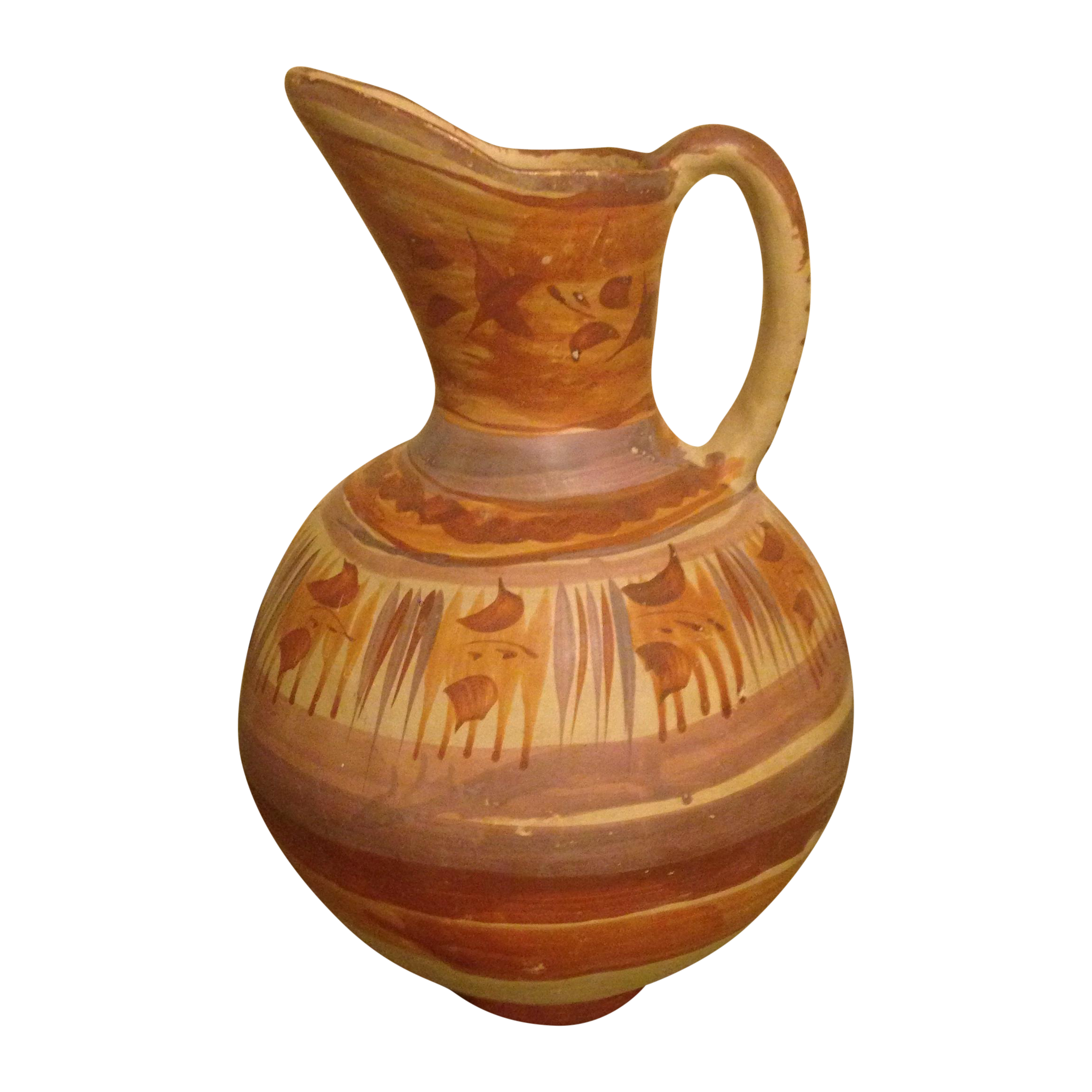 Hand Painted Mexican Pottery Pitcher Chairish