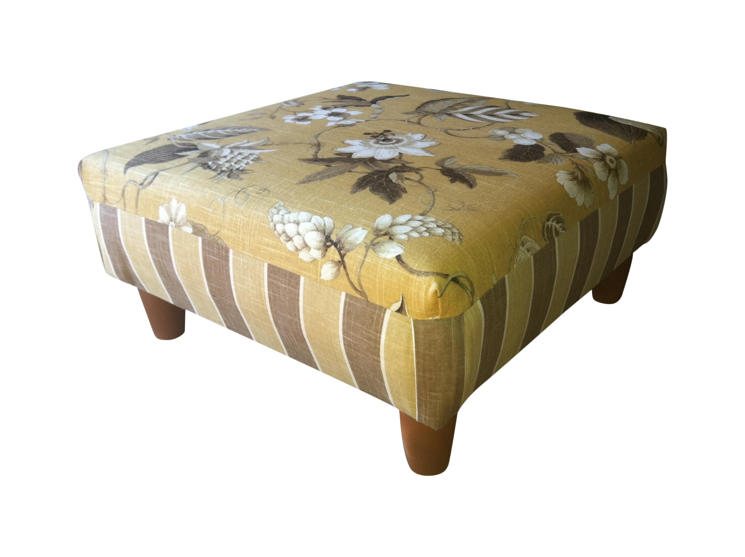 Custom Designer Fabric Ottoman Chairish