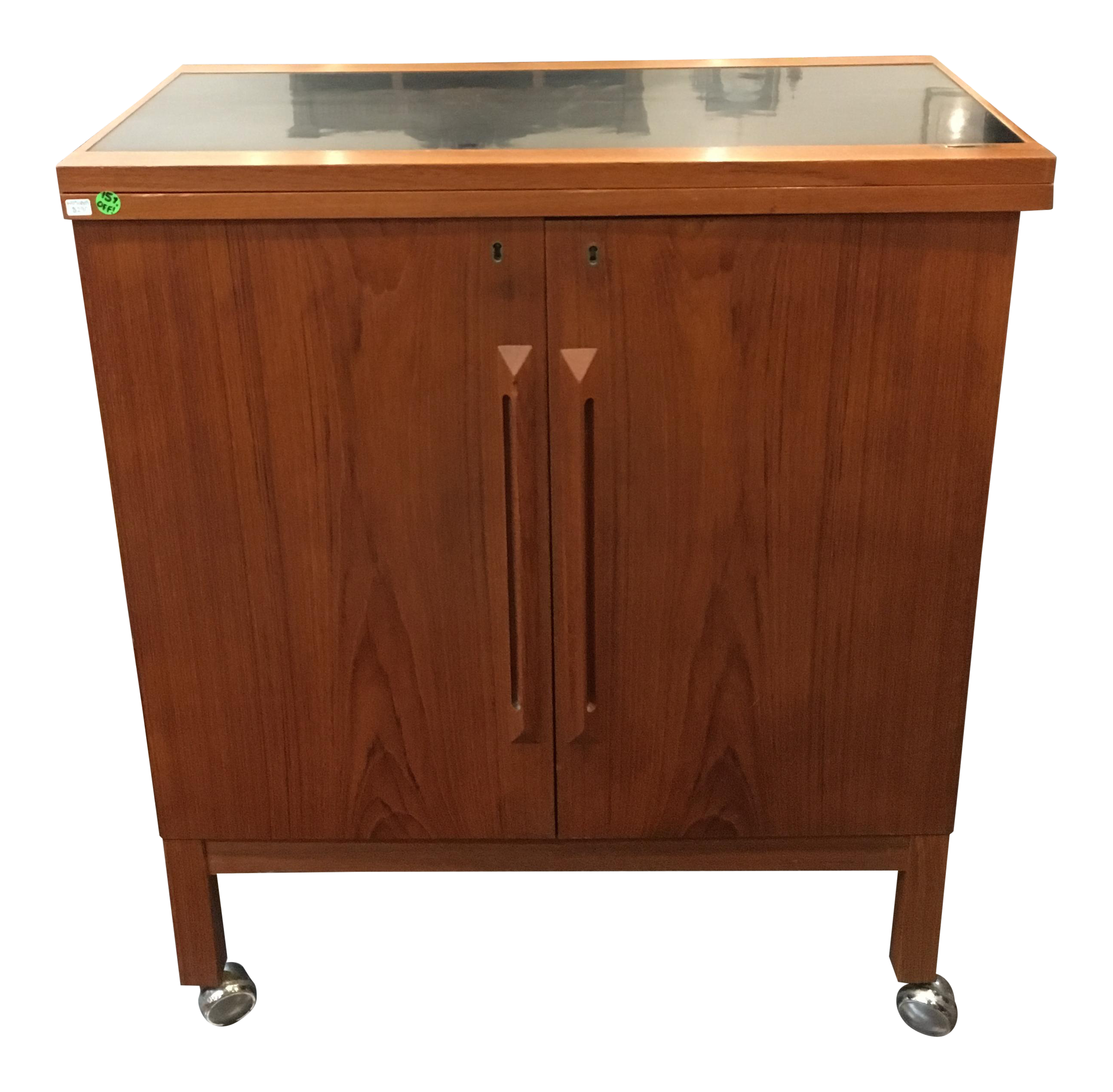 Antique Wooden Bar Cart, Made in Norway Chairish