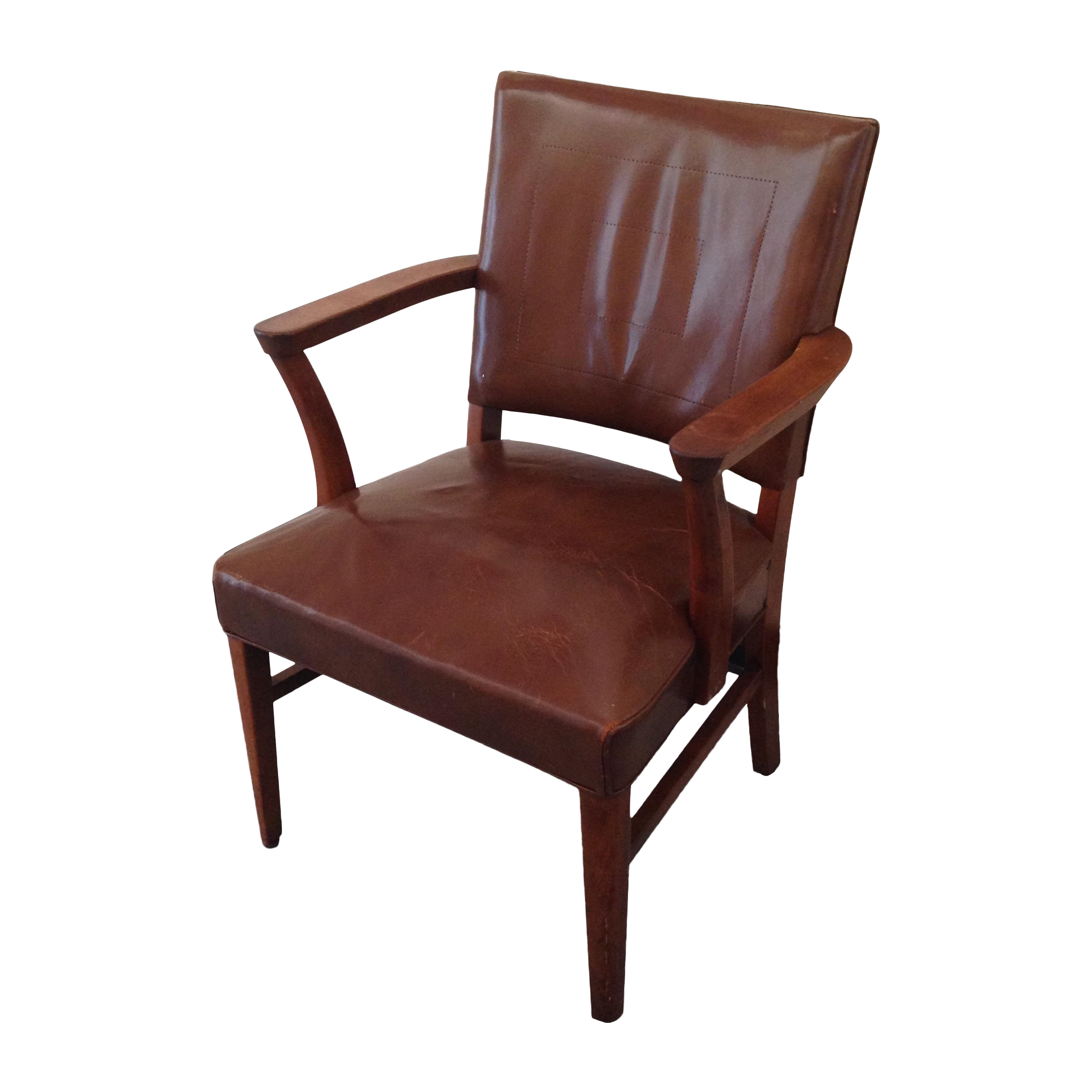 Vintage Gunlocke Leather Arm Chair Chairish