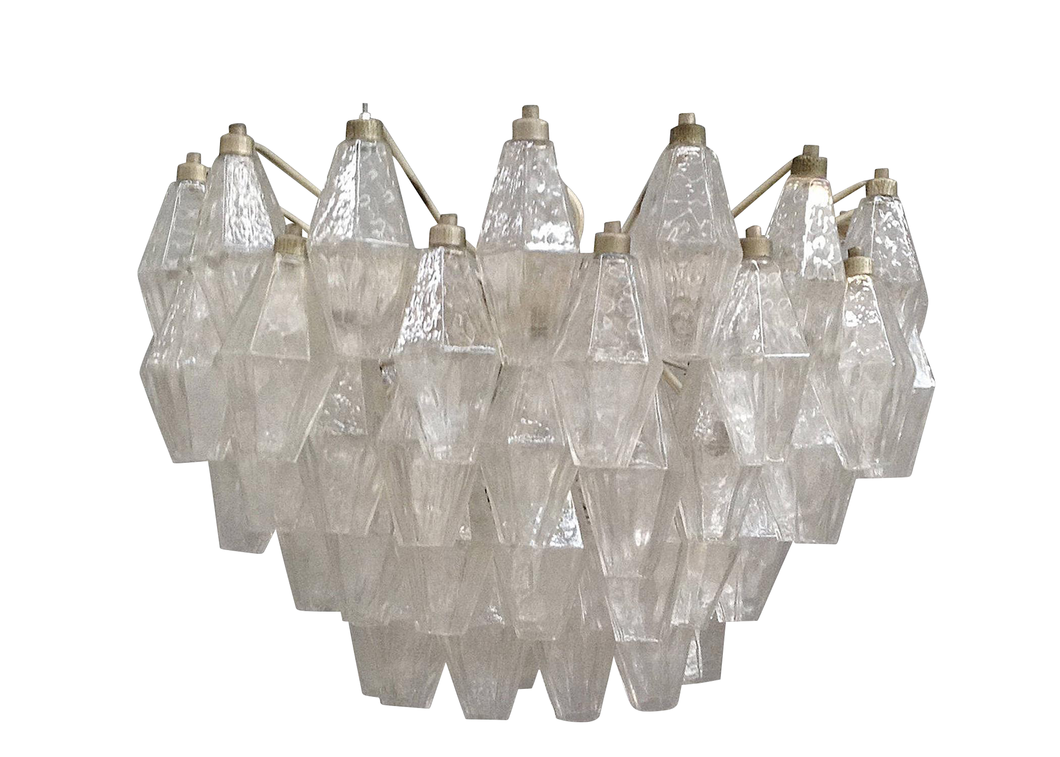 1960s Polyhedral Transparent Chandelier Chairish