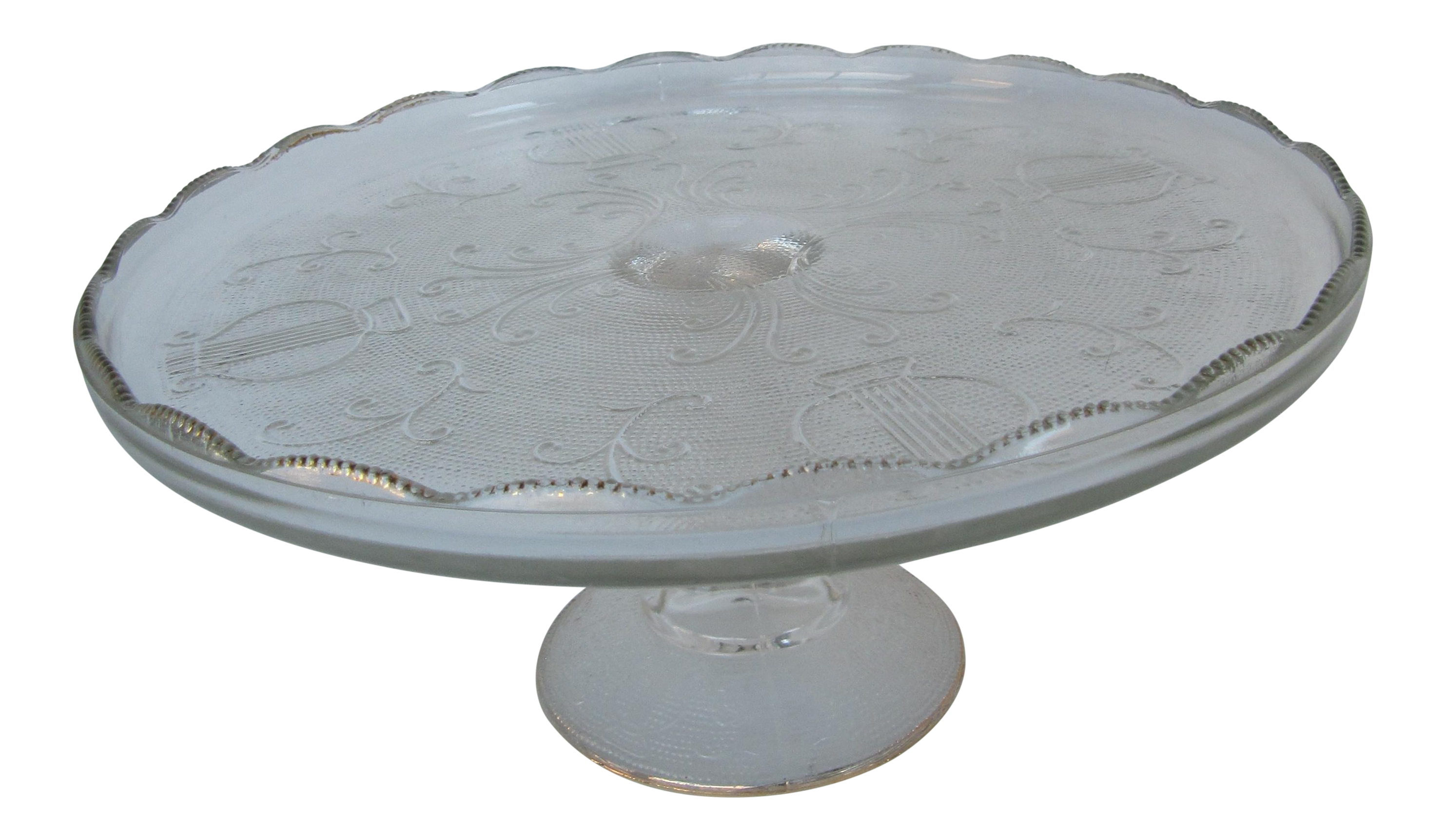 Vintage Clear Cake Plate Chairish