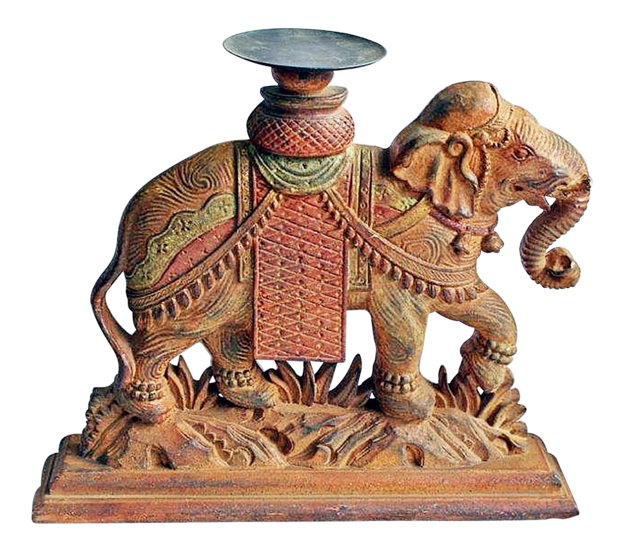 Decorative Indian Elephant Candleholder Chairish