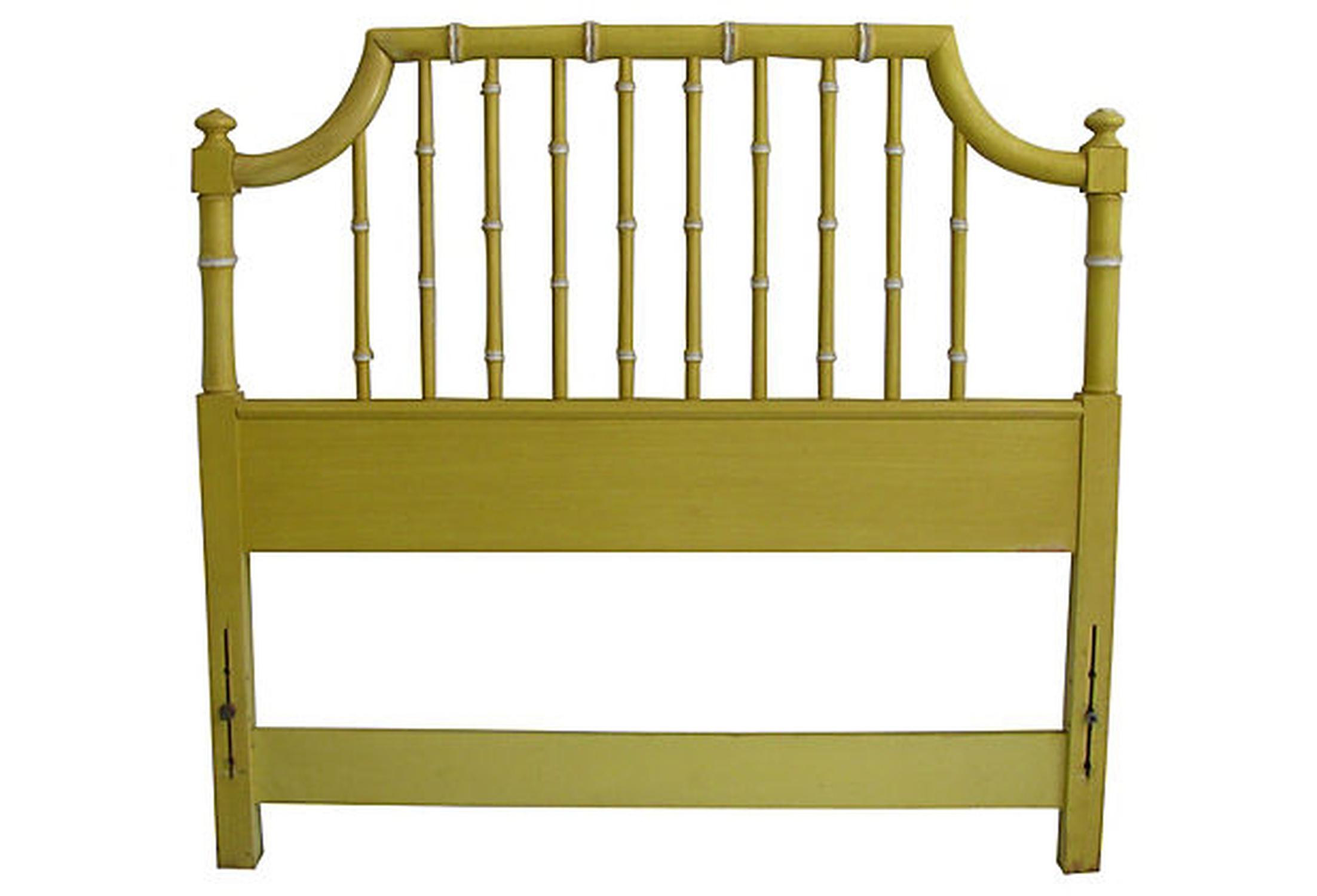 Thomasville Yellow Faux Bamboo Twin Headboard Chairish