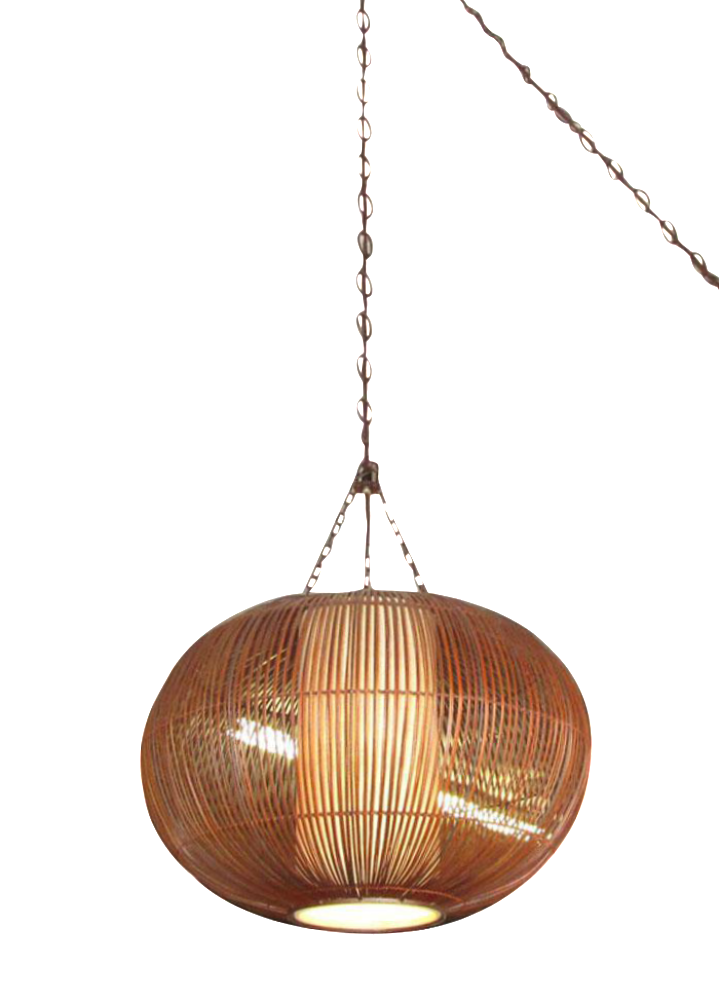 Vintage MidCentury Rattan Ceiling Lamp Chairish