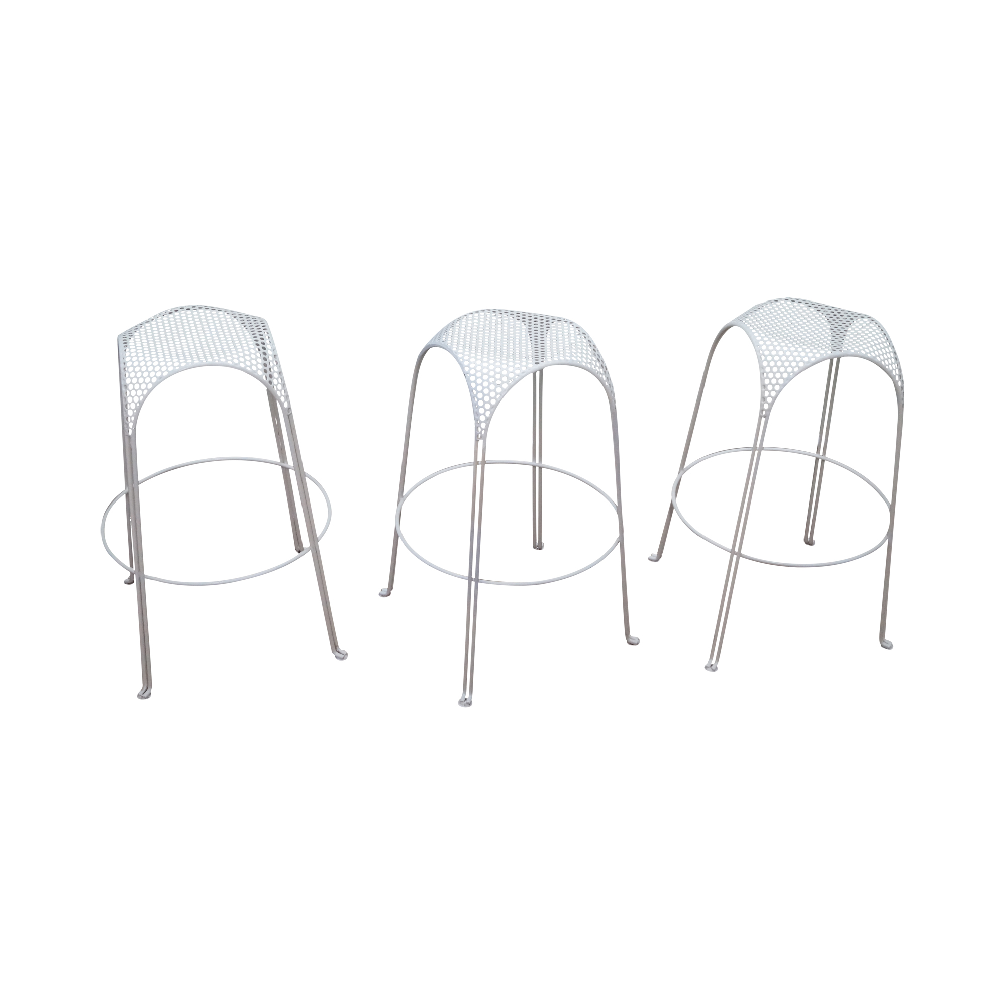 Mid Century Modern Metal Bar Stools Set of 3 Chairish