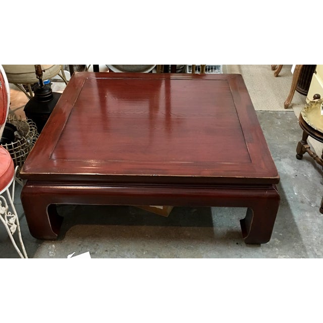 Ethan Allen Ming Style Cherry Veneer Coffee Table Chairish