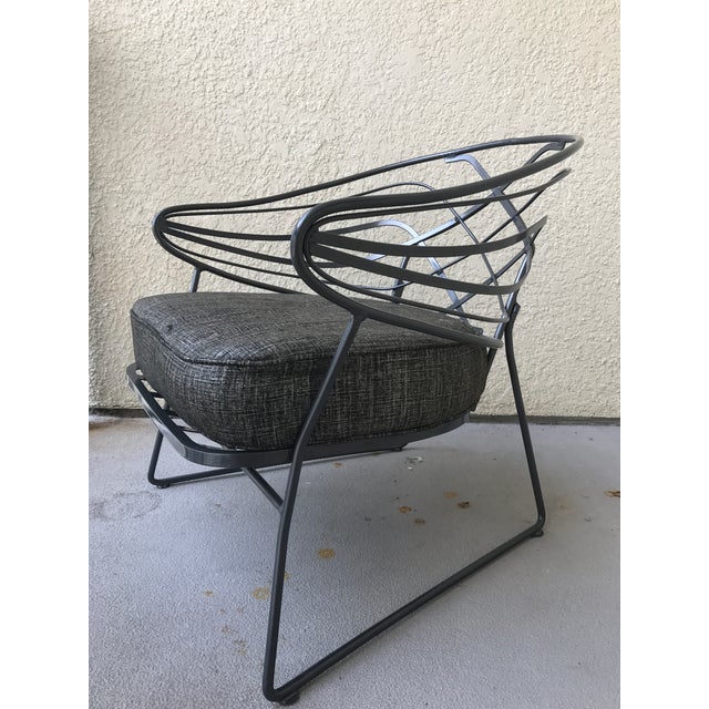 MidCentury Wrought Iron Lounge Chair Chairish