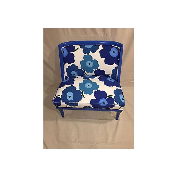 Vintage Marimekko Blue Floral Print Chair Chairish