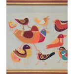 Midcentury flock of birds embroidery  chairish