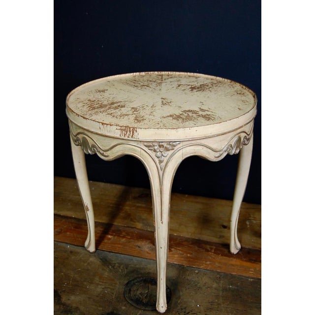 Antique French Ivory & Silver Side Table Chairish