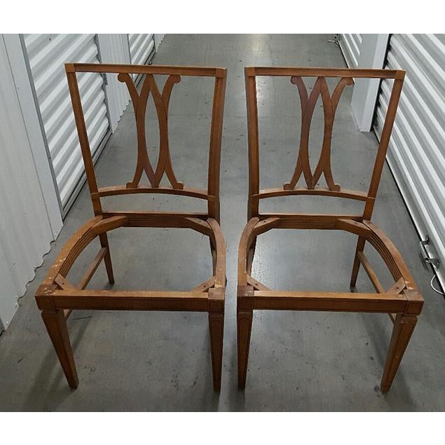 Wood Dining Chair Frames A Pair Chairish