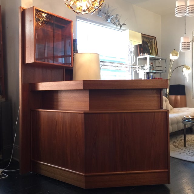 MidCentury Modern Teak Bar on Caster Chairish