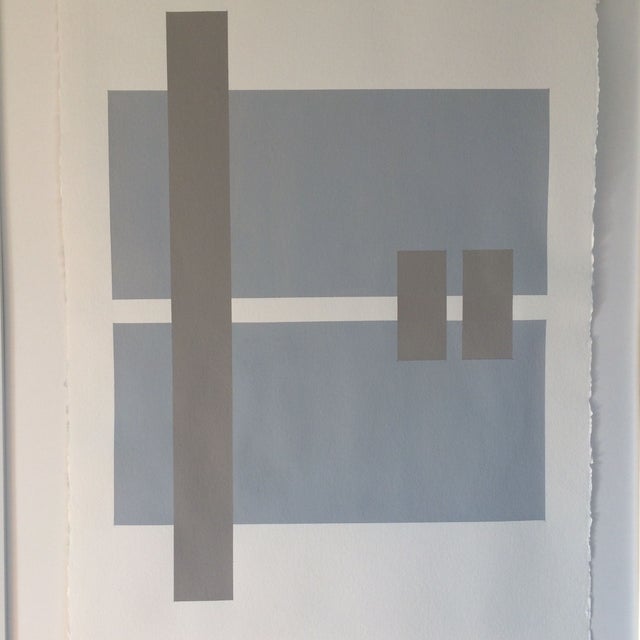 Handmade Geometric Silkscreen Artwork on Paper Chairish
