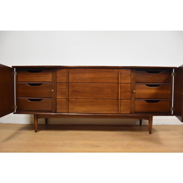 United Furniture Mid-Century Walnut Dresser | Chairish