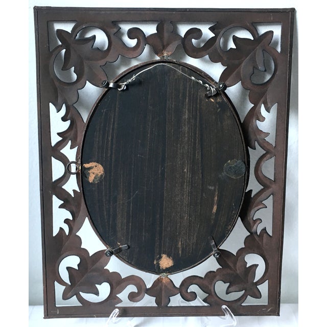 Vintage Wrought Iron Wall Mirror Chairish