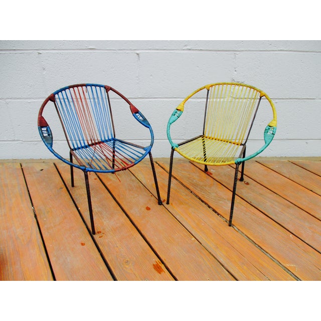MidCentury Children's Hoop Cord Chair A Pair Chairish