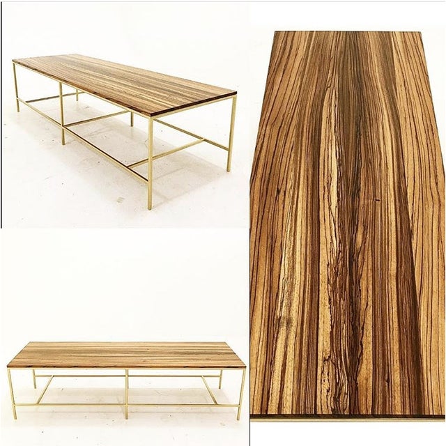 MidCenturyStyle Zebra Wood Coffee Table Chairish