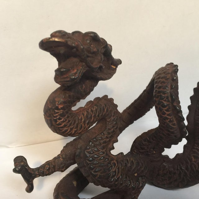 Cast Iron Dragon Statuette Chairish