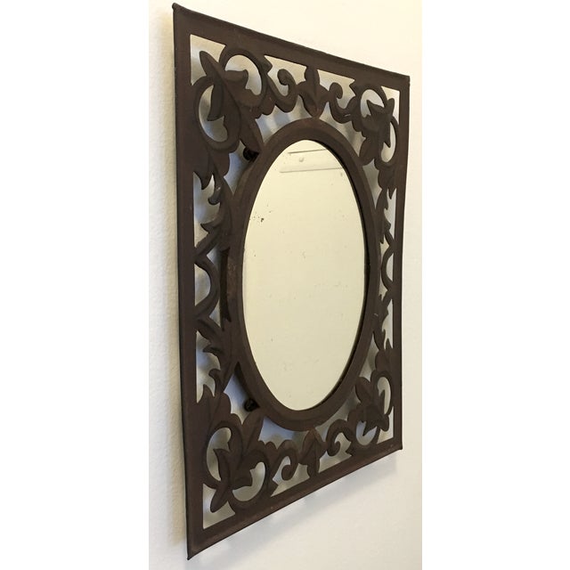 Vintage Wrought Iron Wall Mirror Chairish