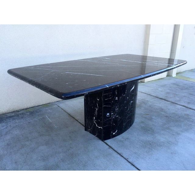 Black Modern Italian Marble Dining Table Chairish