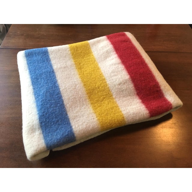 Vintage Hudson Bay Wool Camp Blanket 56" X 43" Chairish